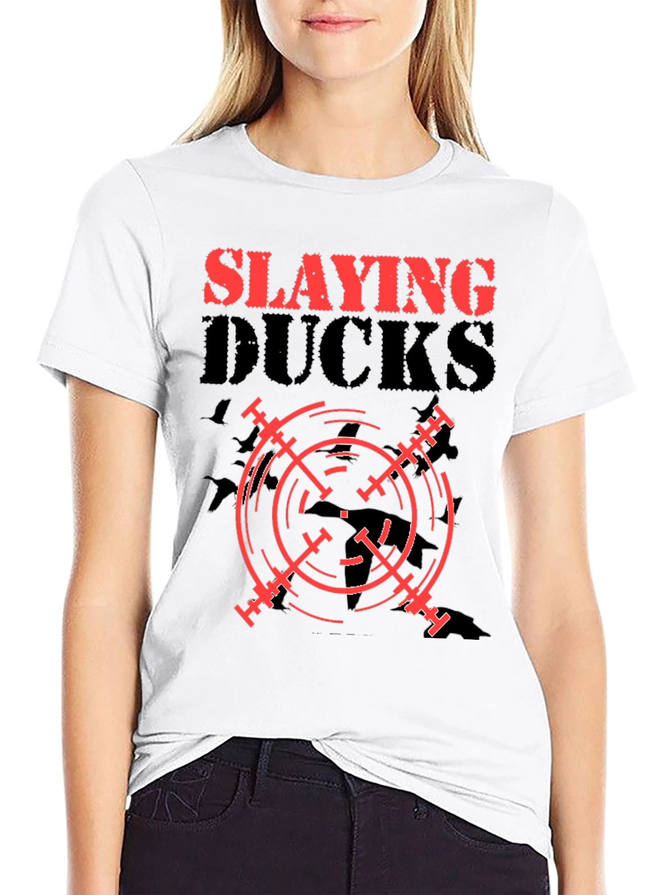 Slaying Ducks Black Graphic Tee
