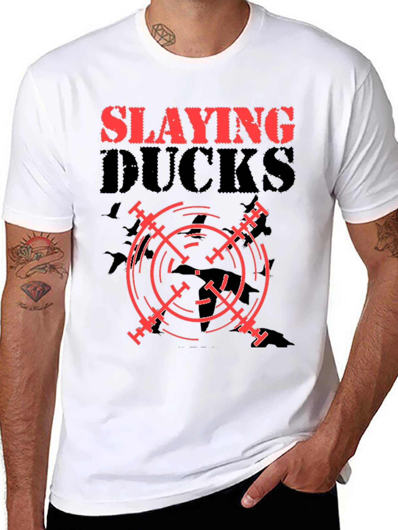 Slaying Ducks Black Graphic Tee