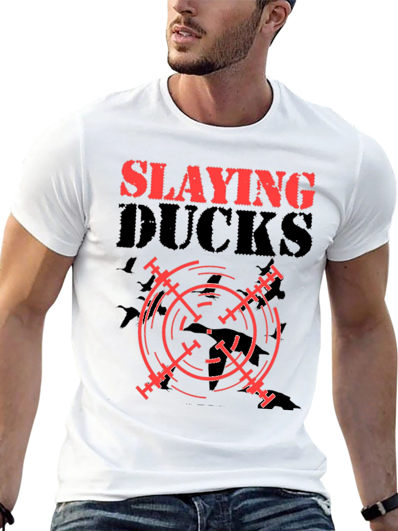 Slaying Ducks Black Graphic Tee