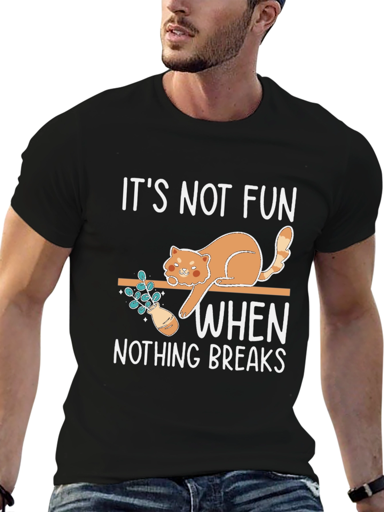 Funny Cat Graphic T-Shirt