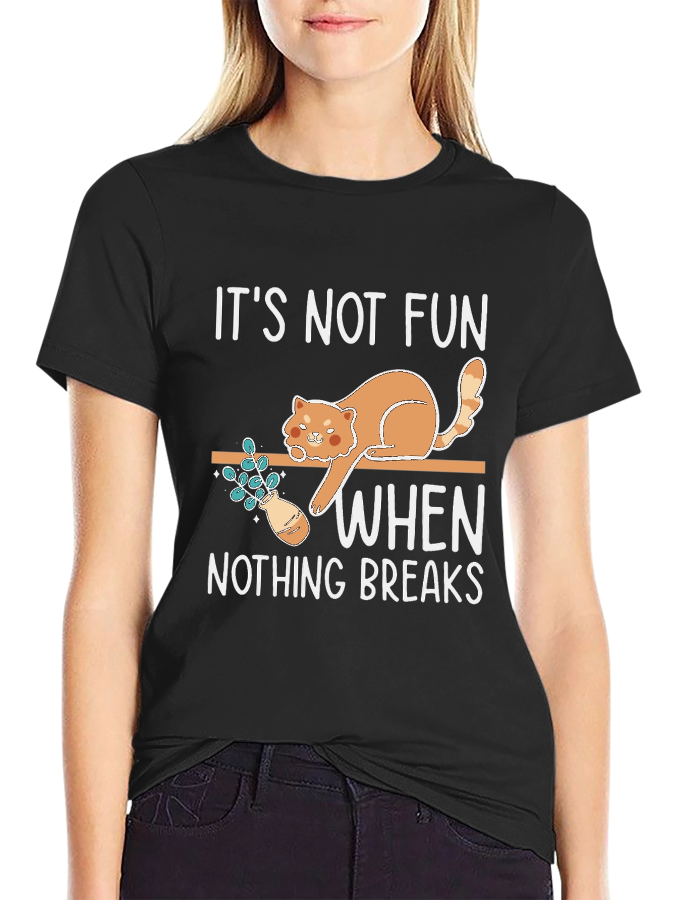 Funny Cat Graphic T-Shirt