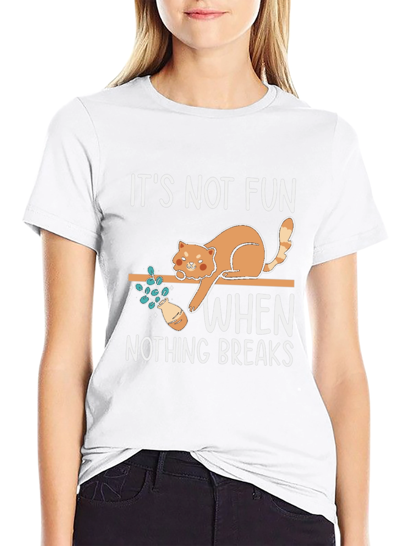 Funny Cat Graphic T-Shirt