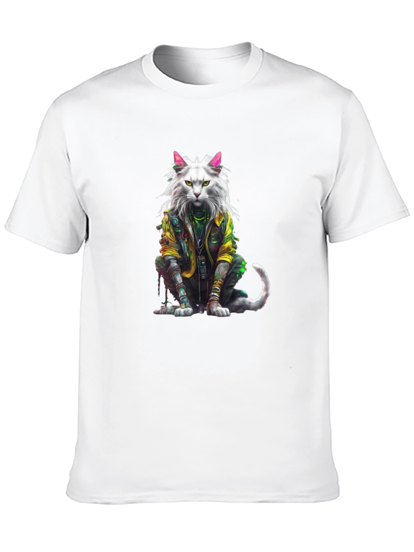 Cyberpunk Cat T-Shirt - Unique Graphic Tee