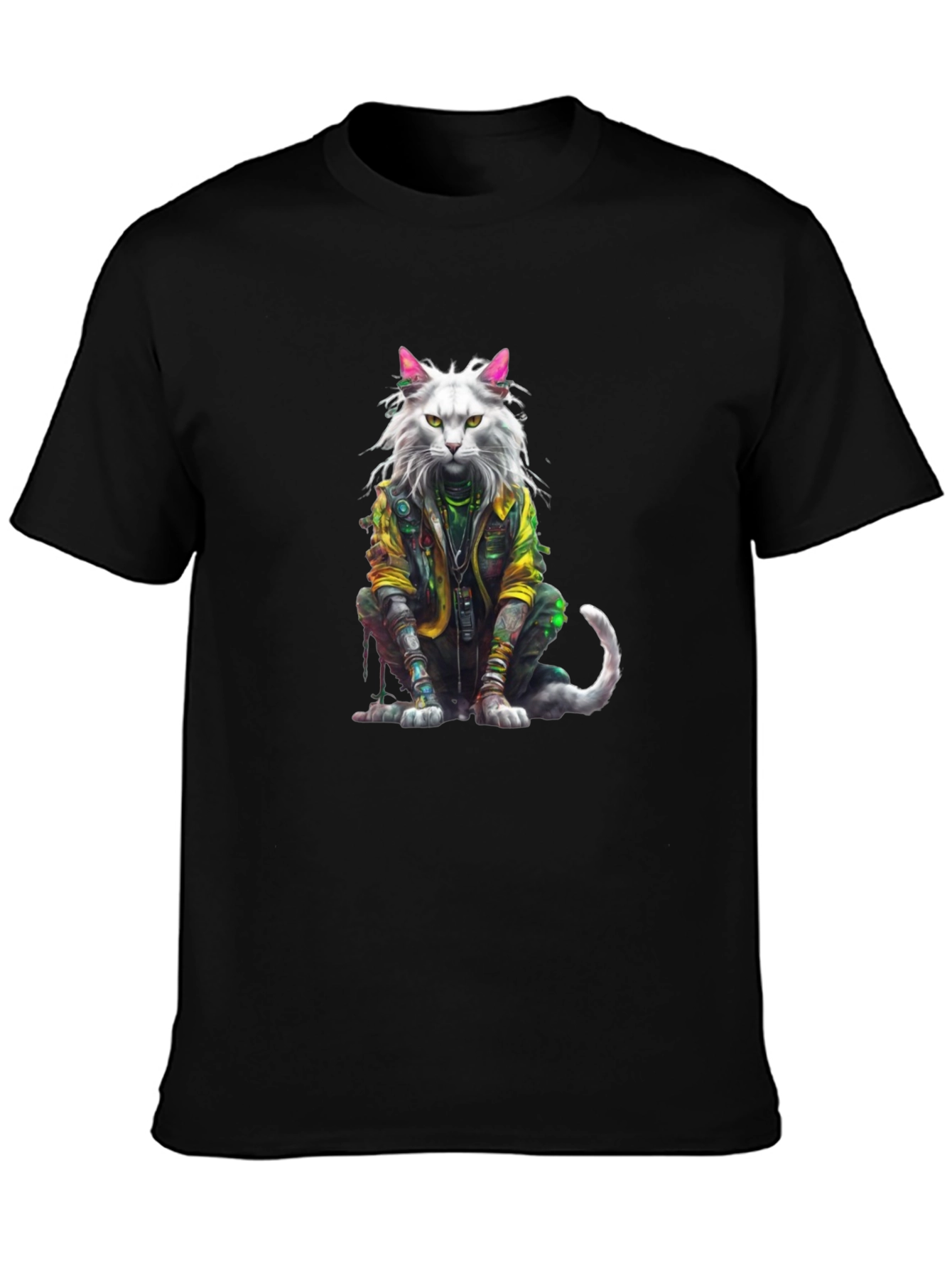 Cyberpunk Cat T-Shirt - Unique Graphic Tee