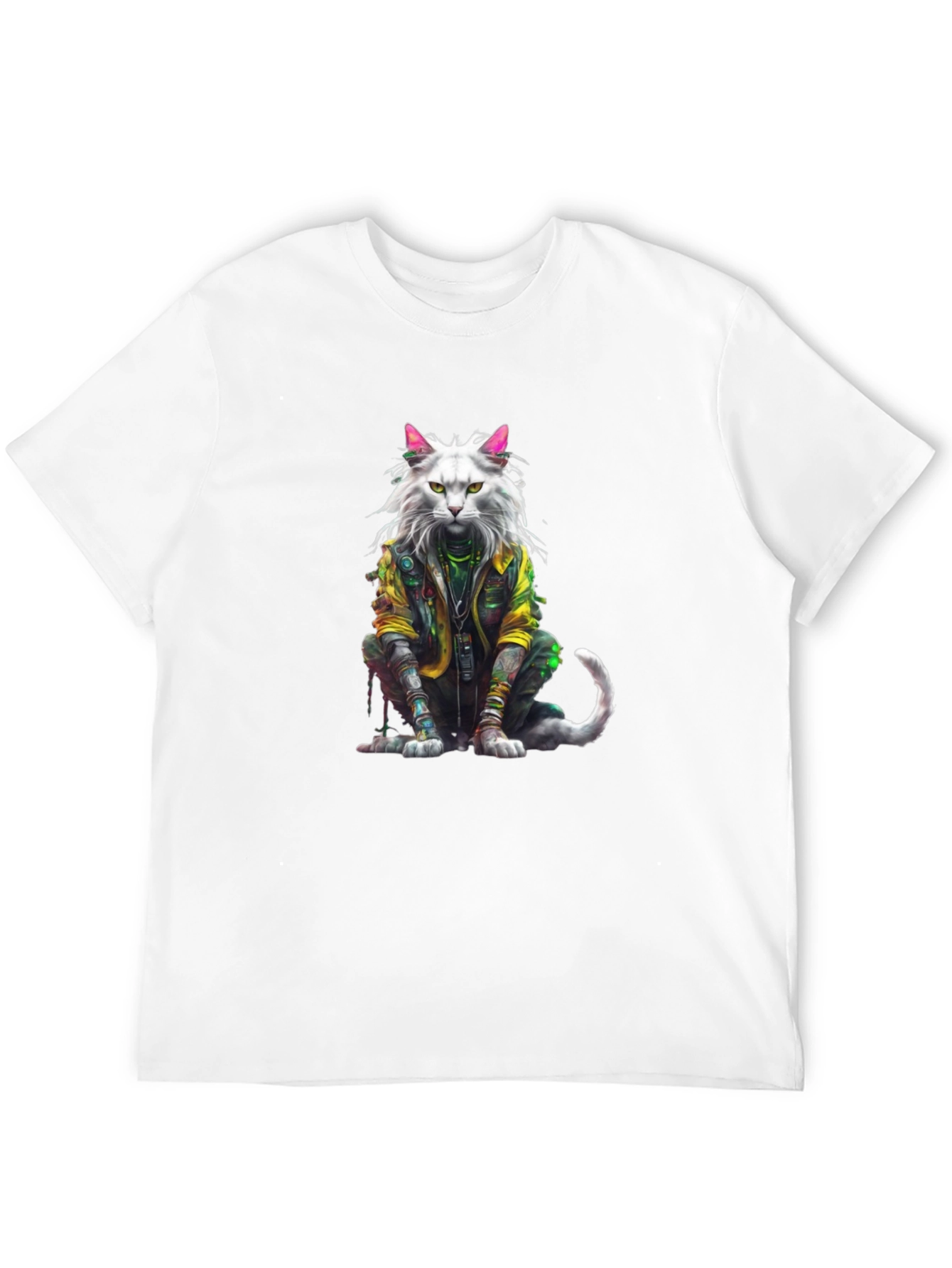 Cyberpunk Cat T-Shirt - Unique Graphic Tee