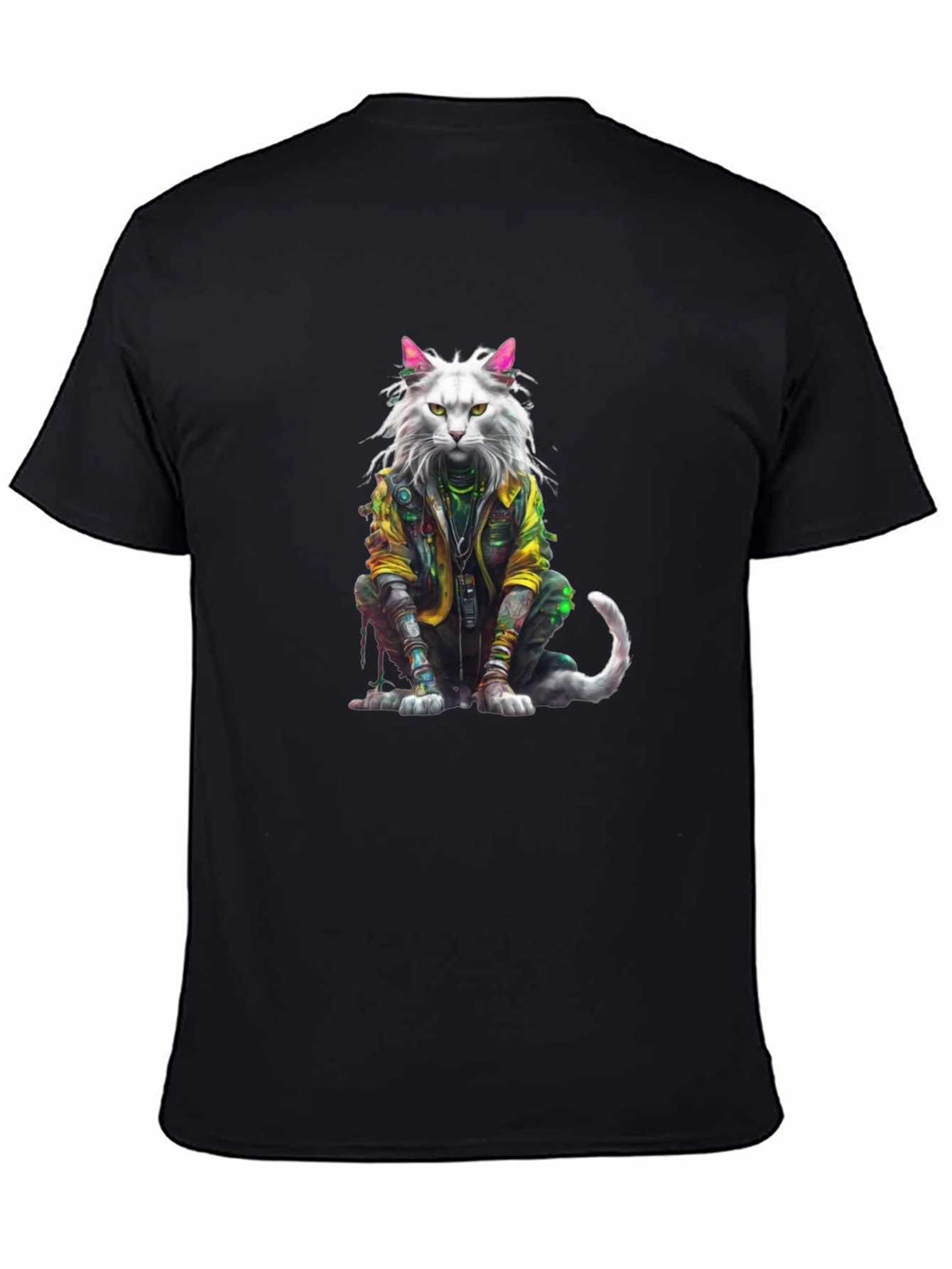 Cyberpunk Cat T-Shirt - Unique Graphic Tee