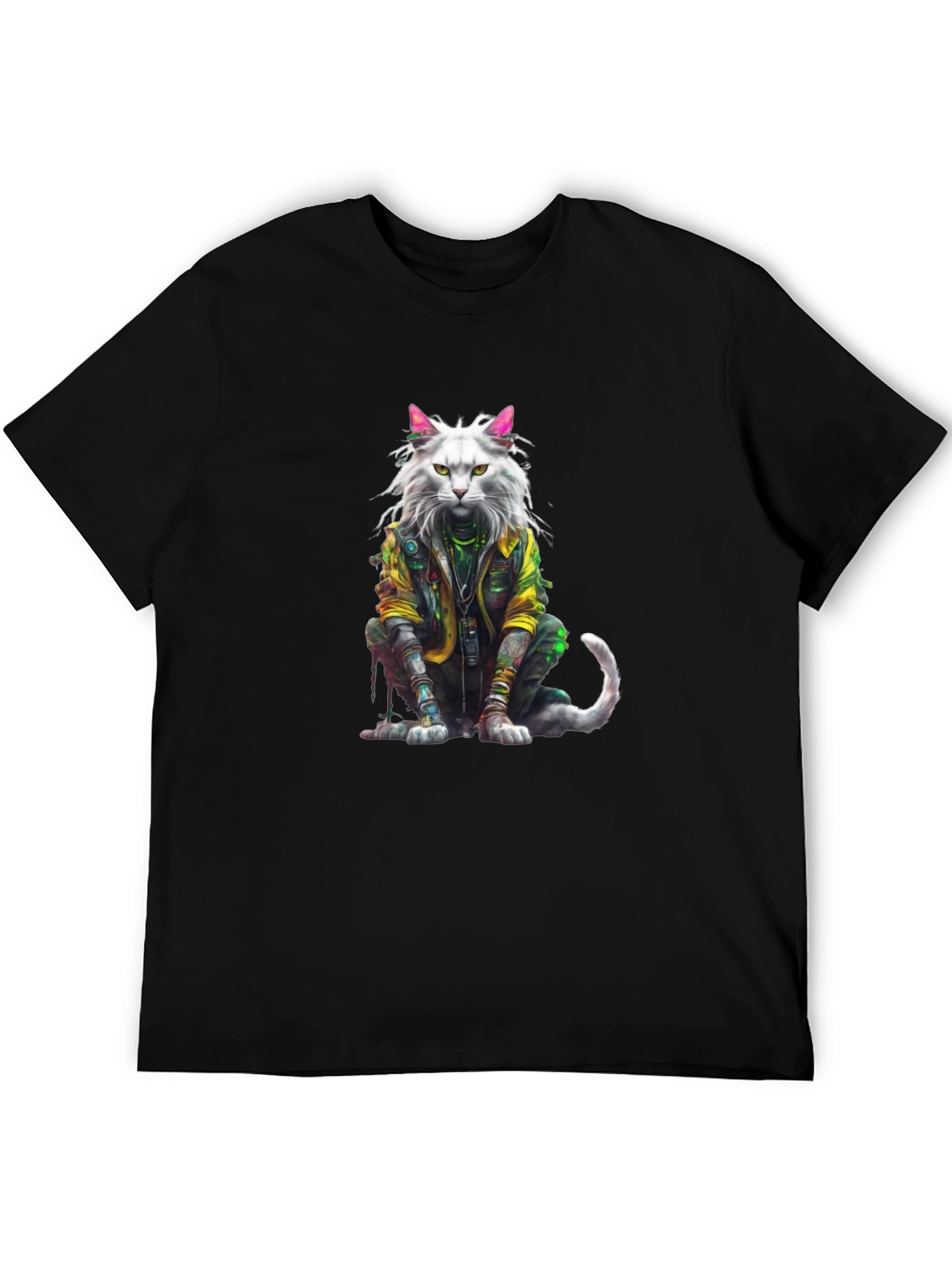 Cyberpunk Cat T-Shirt - Unique Graphic Tee