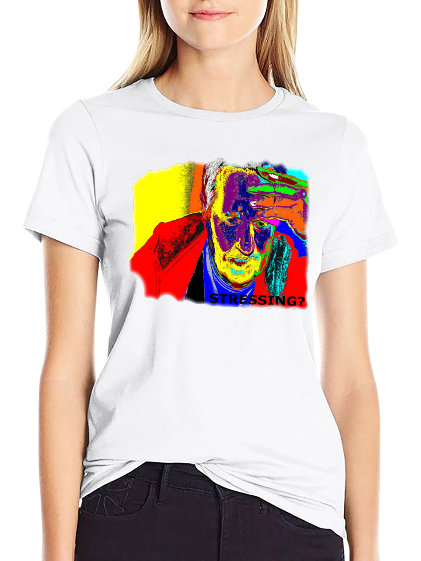 Stressing? Graphic Print Black T-Shirt