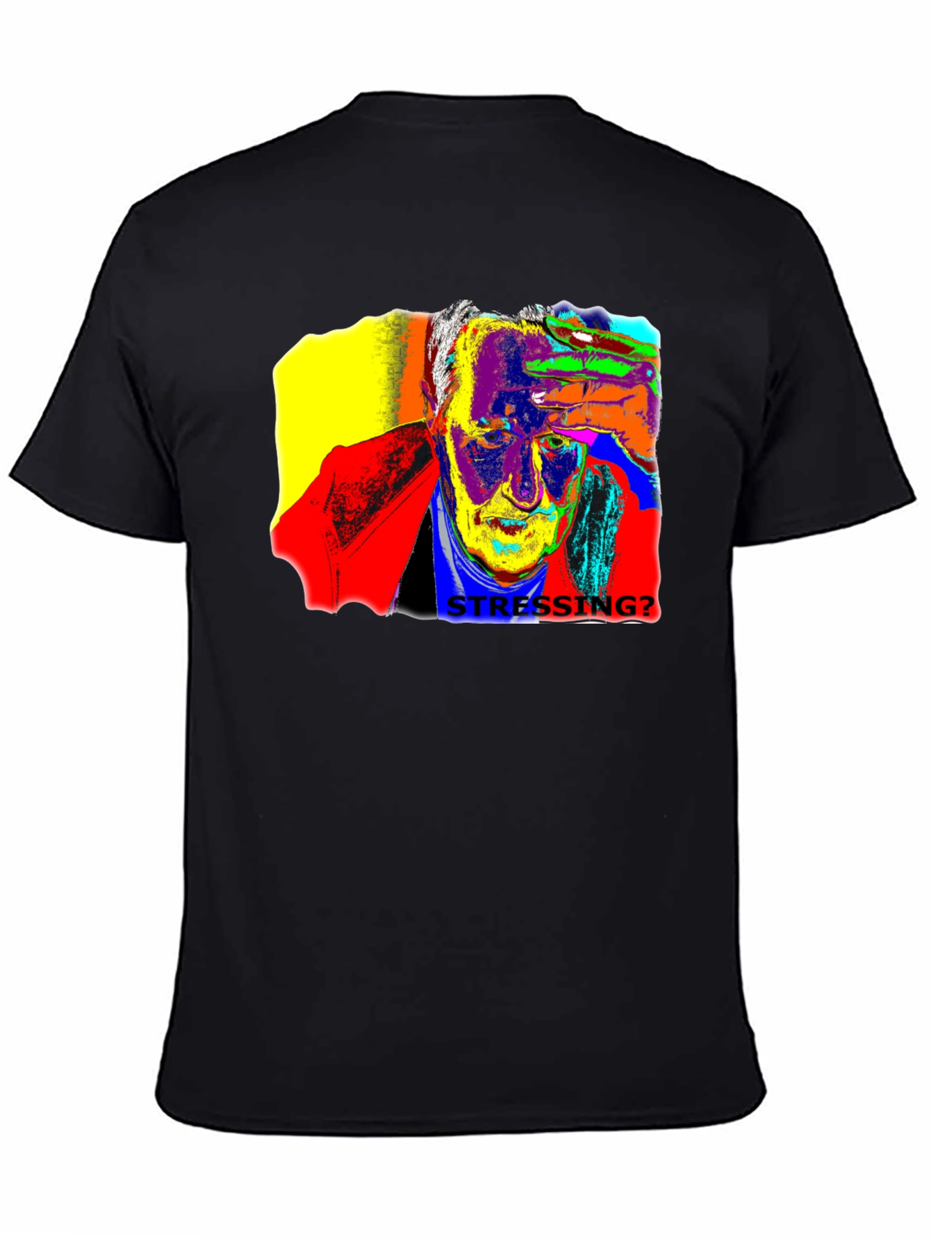 Stressing? Graphic Print Black T-Shirt