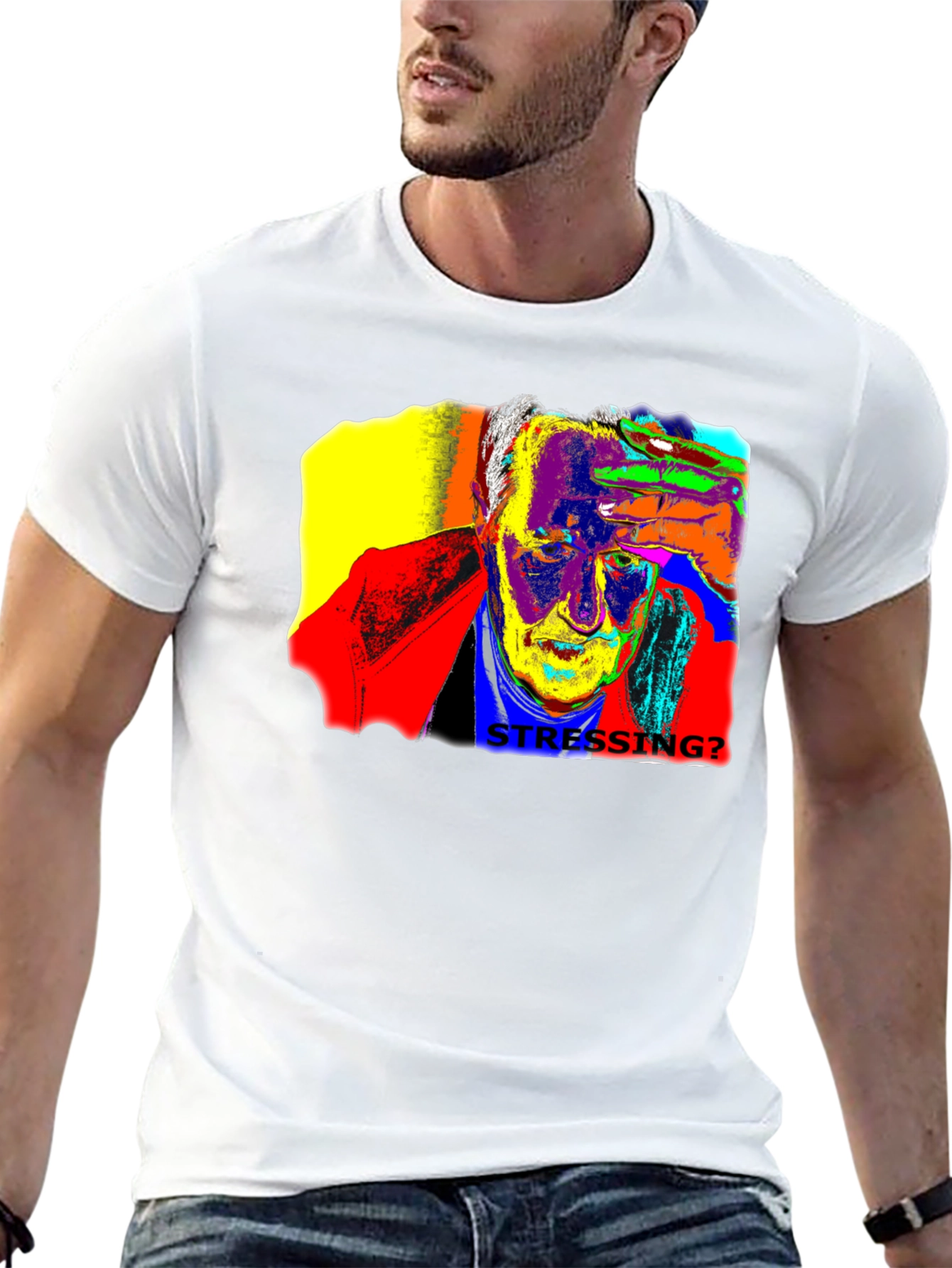 Stressing? Graphic Print Black T-Shirt