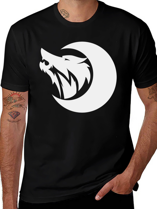 Wolf Moon Graphic T-Shirt - Black