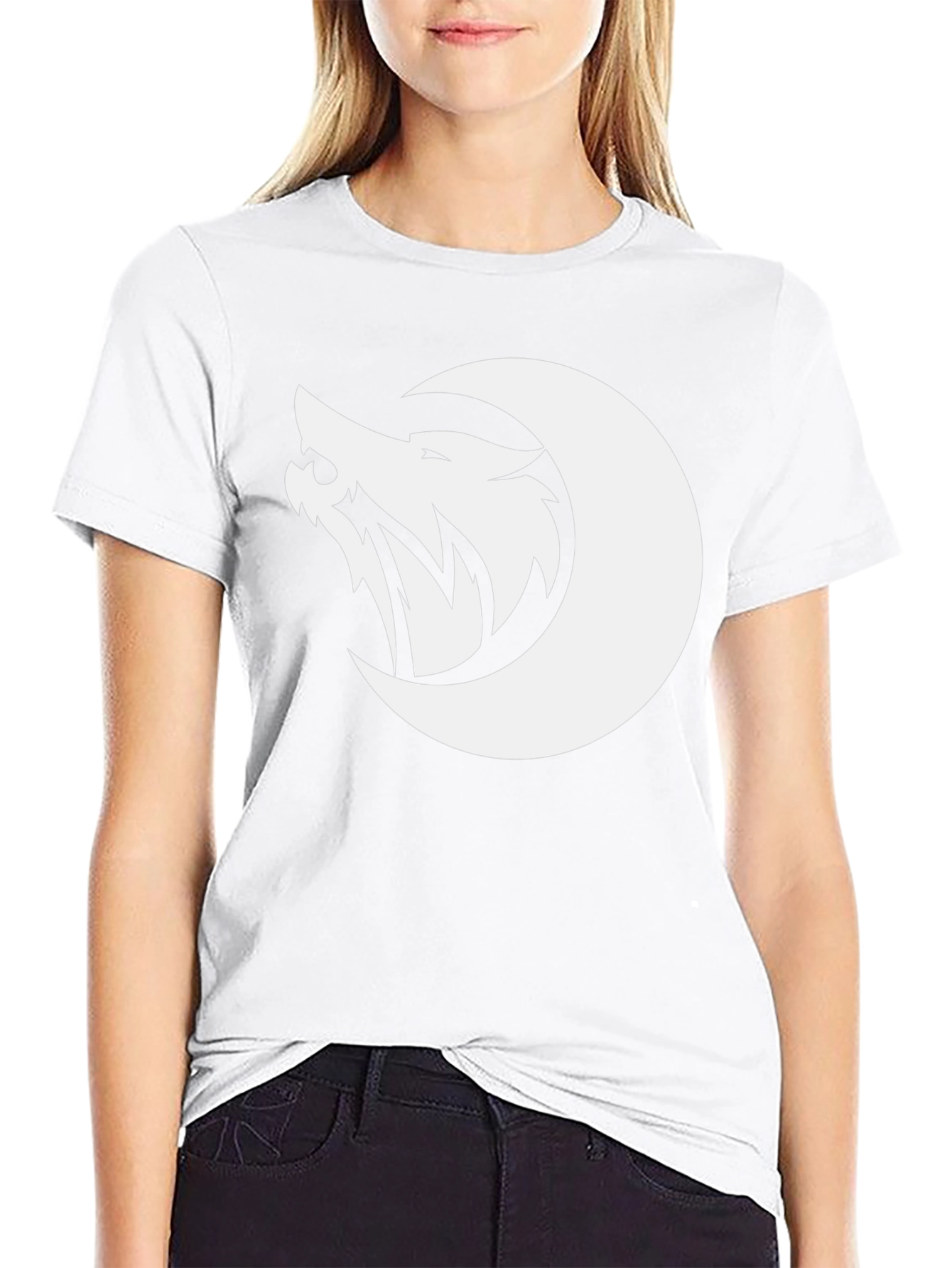 Wolf Moon Graphic T-Shirt - Black