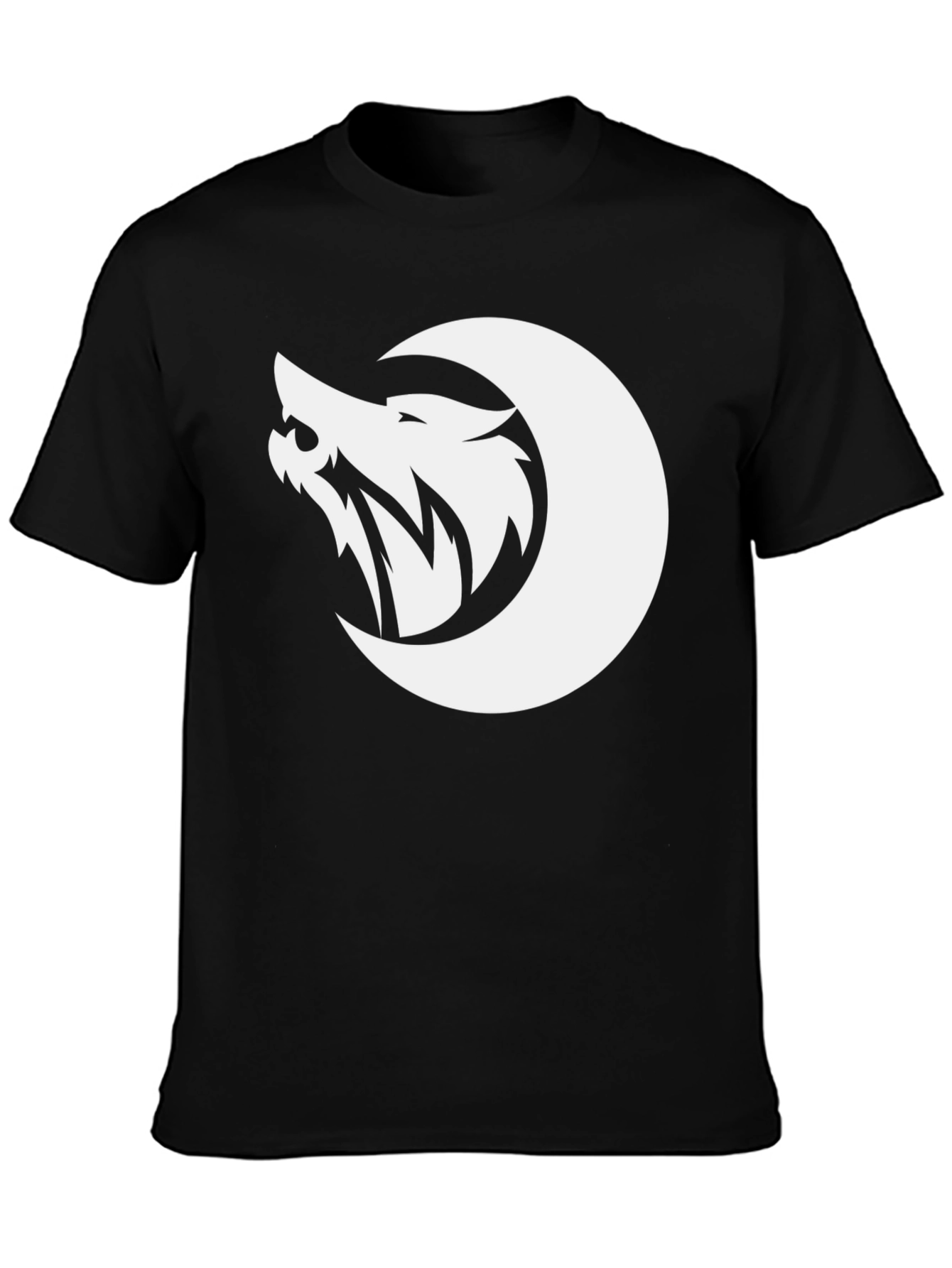 Wolf Moon Graphic T-Shirt - Black
