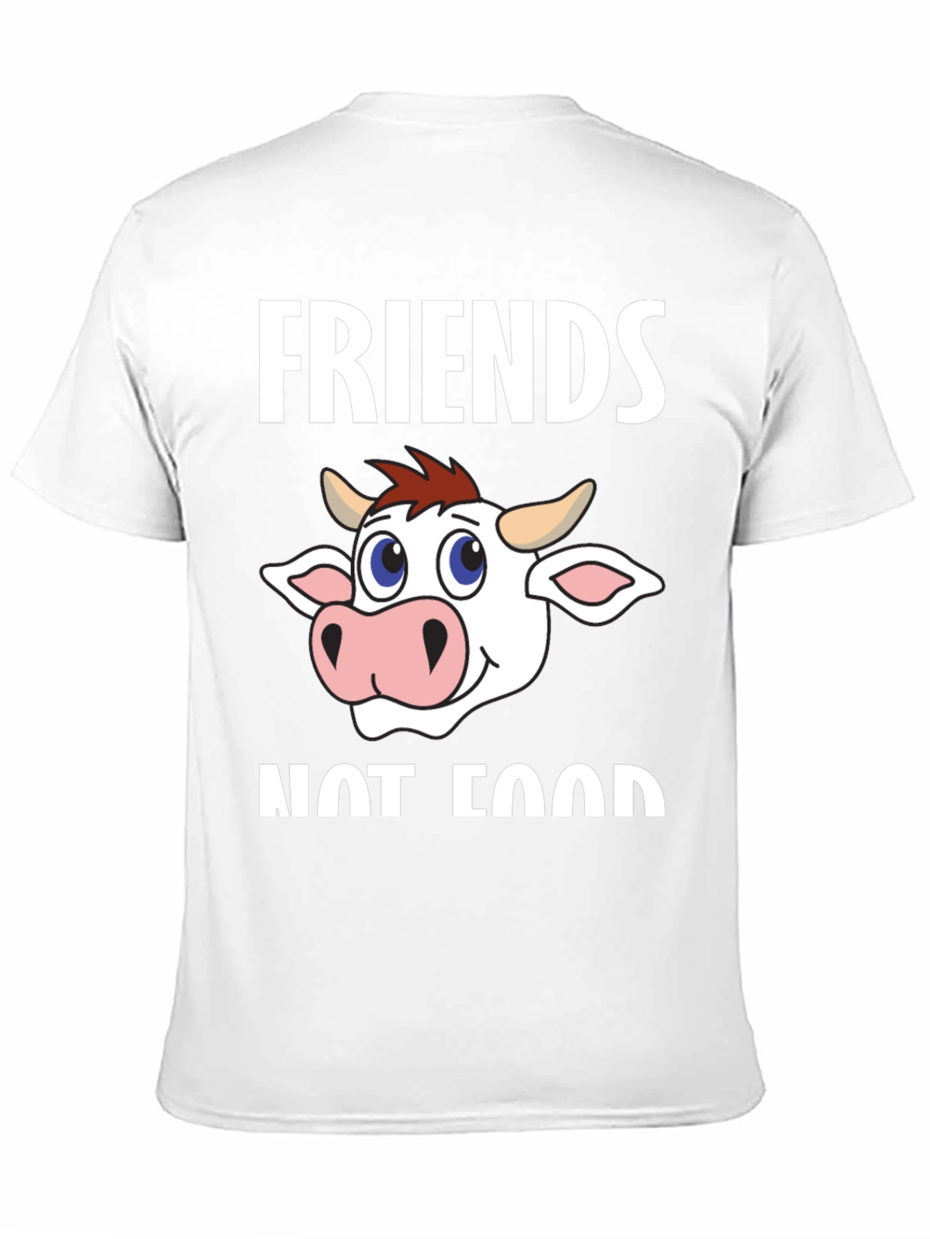 Friends Not Food T-Shirt - Vegan Cow Graphic Tee
