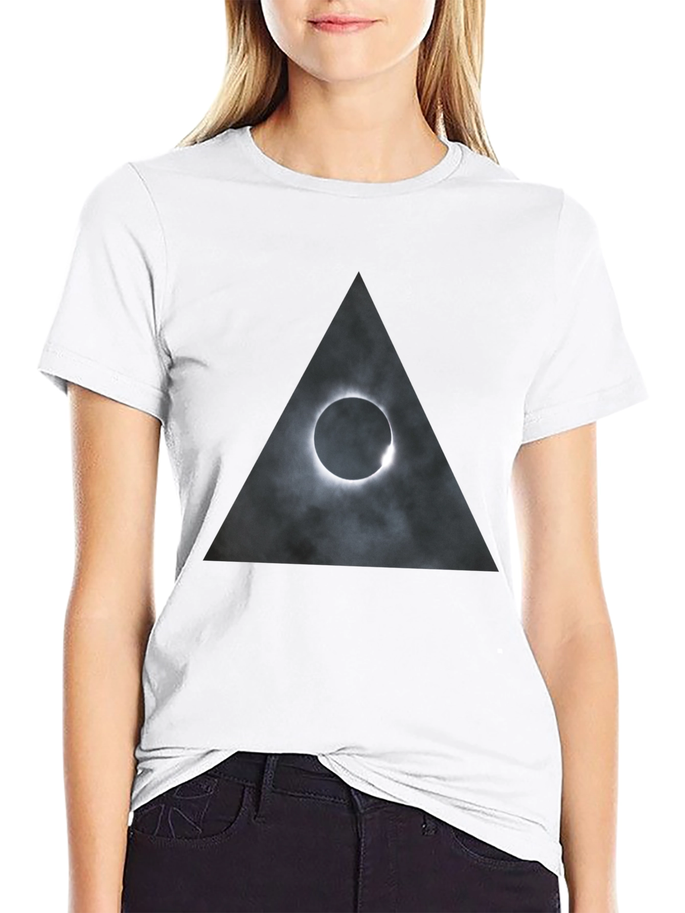 Eclipse Triangle Graphic Tee - Mens Black T-Shirt