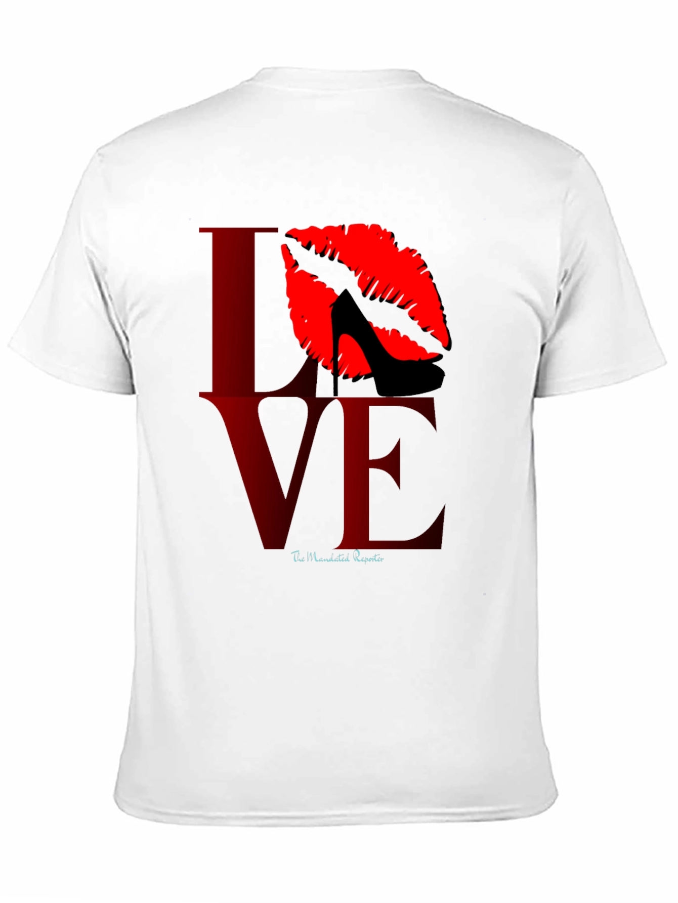Love Kiss Heel Black Graphic Tee