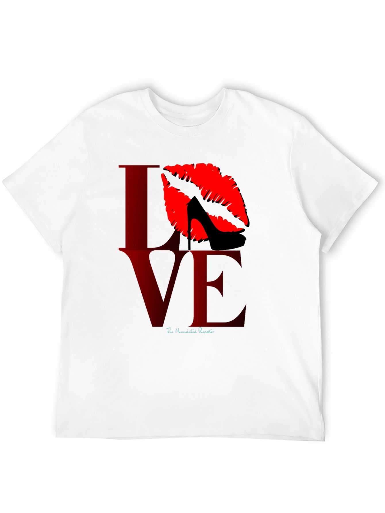 Love Kiss Heel Black Graphic Tee