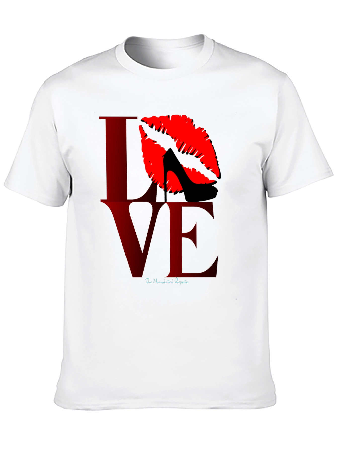 Love Kiss Heel Black Graphic Tee