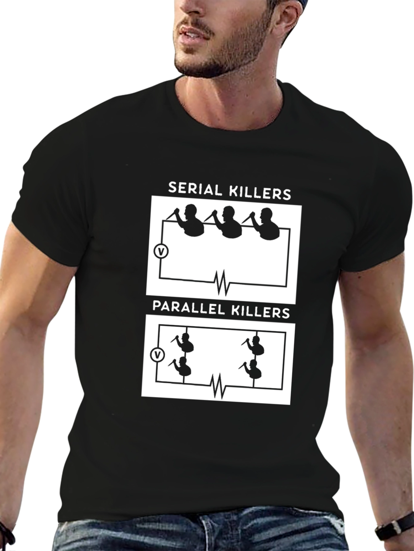 Serial Killers Parallel Killers Funny Graphic Tee