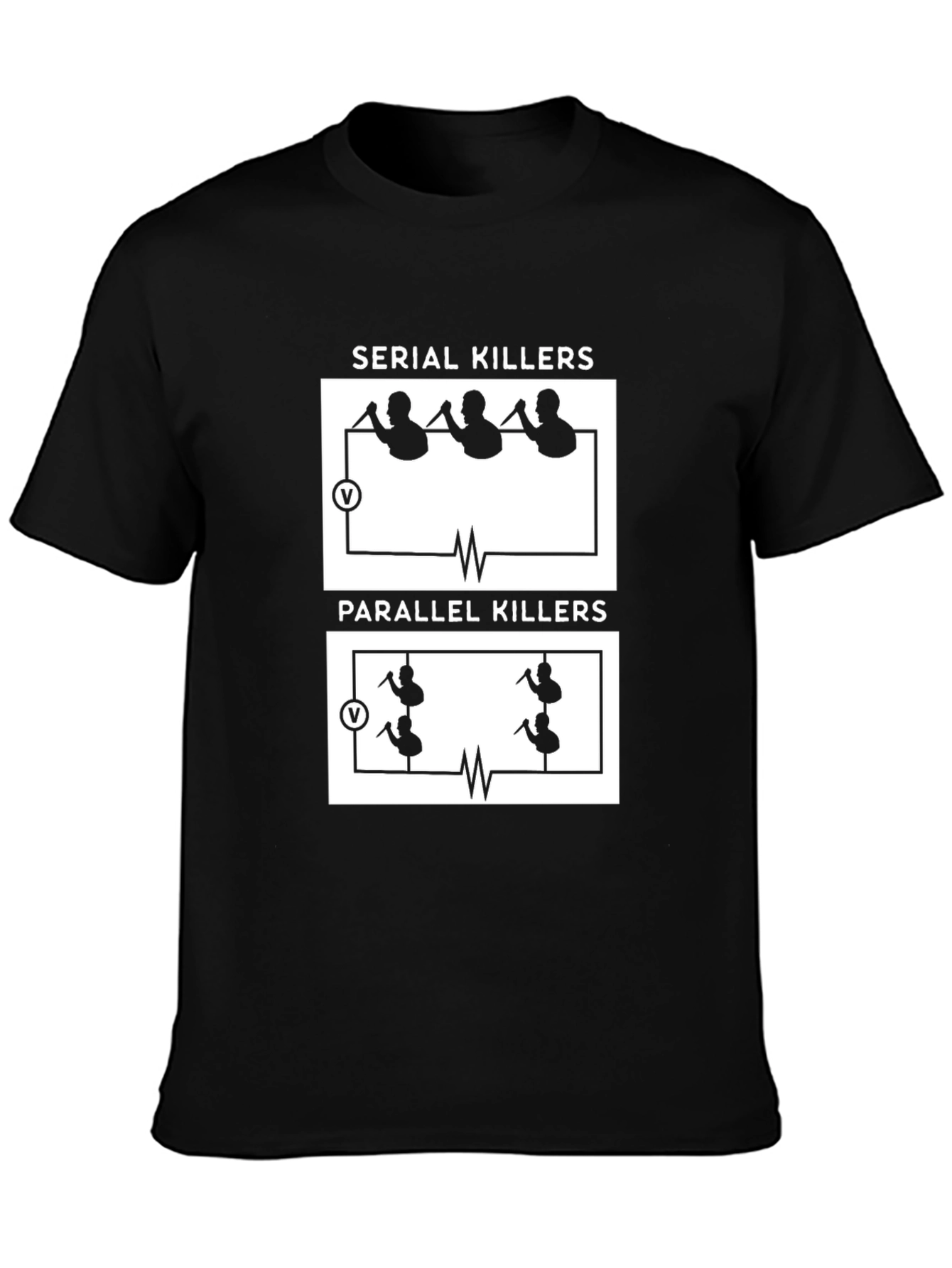 Serial Killers Parallel Killers Funny Graphic Tee