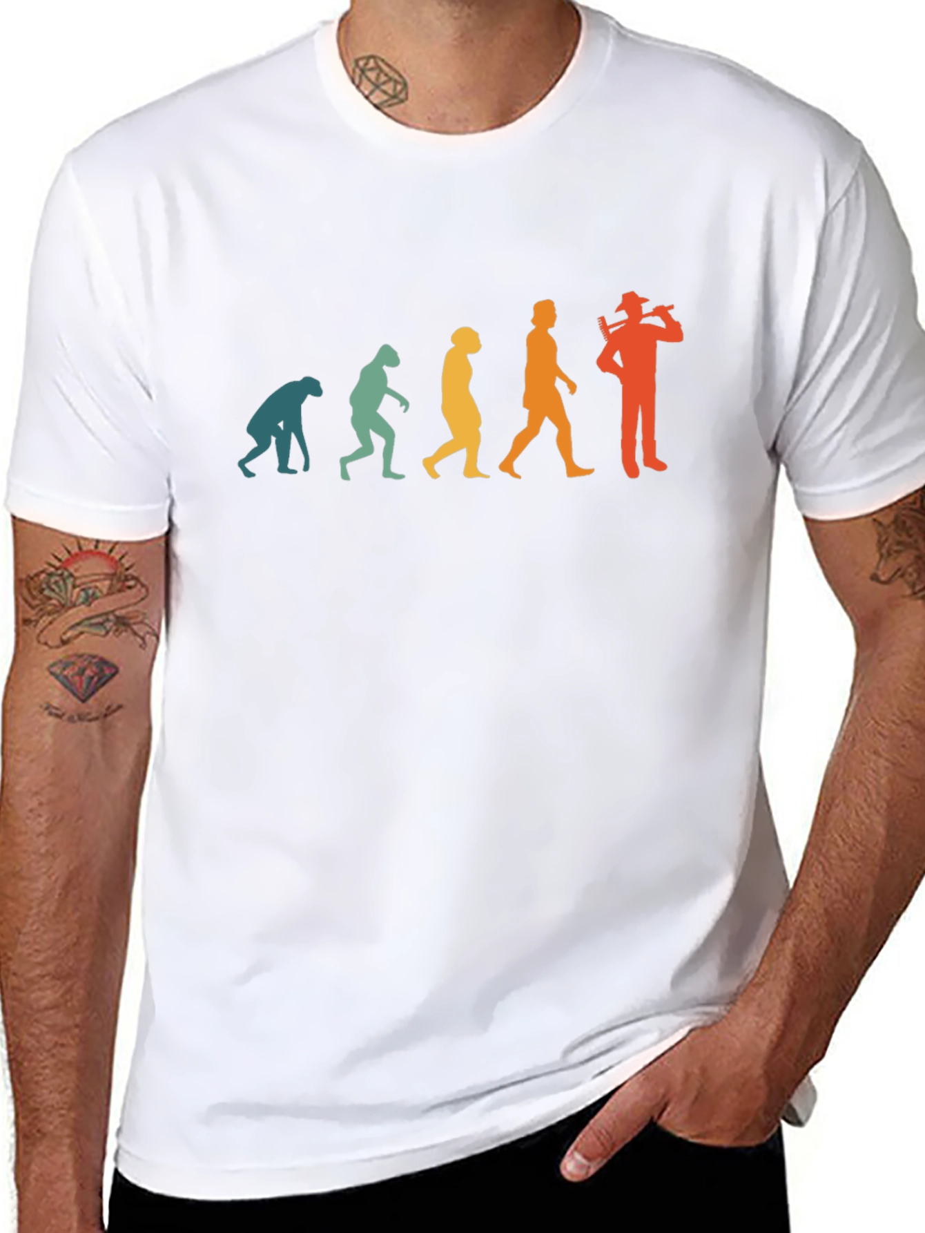 Evolution of the Guitarist Graphic T-Shirt