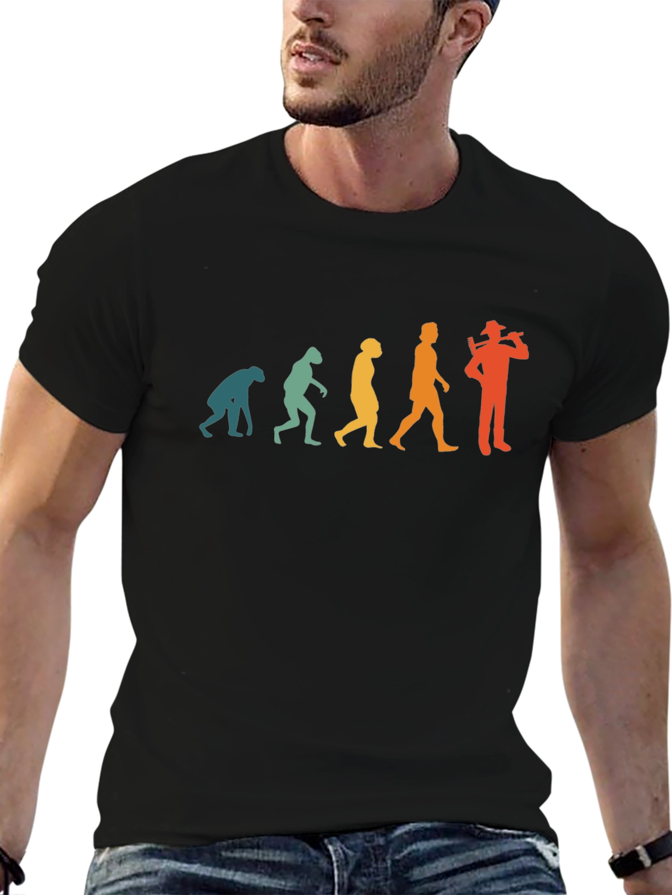 Evolution of the Guitarist Graphic T-Shirt