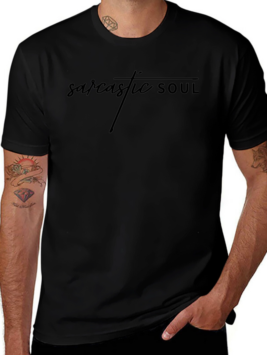 Sarcastic Soul Graphic Print Black T-Shirt