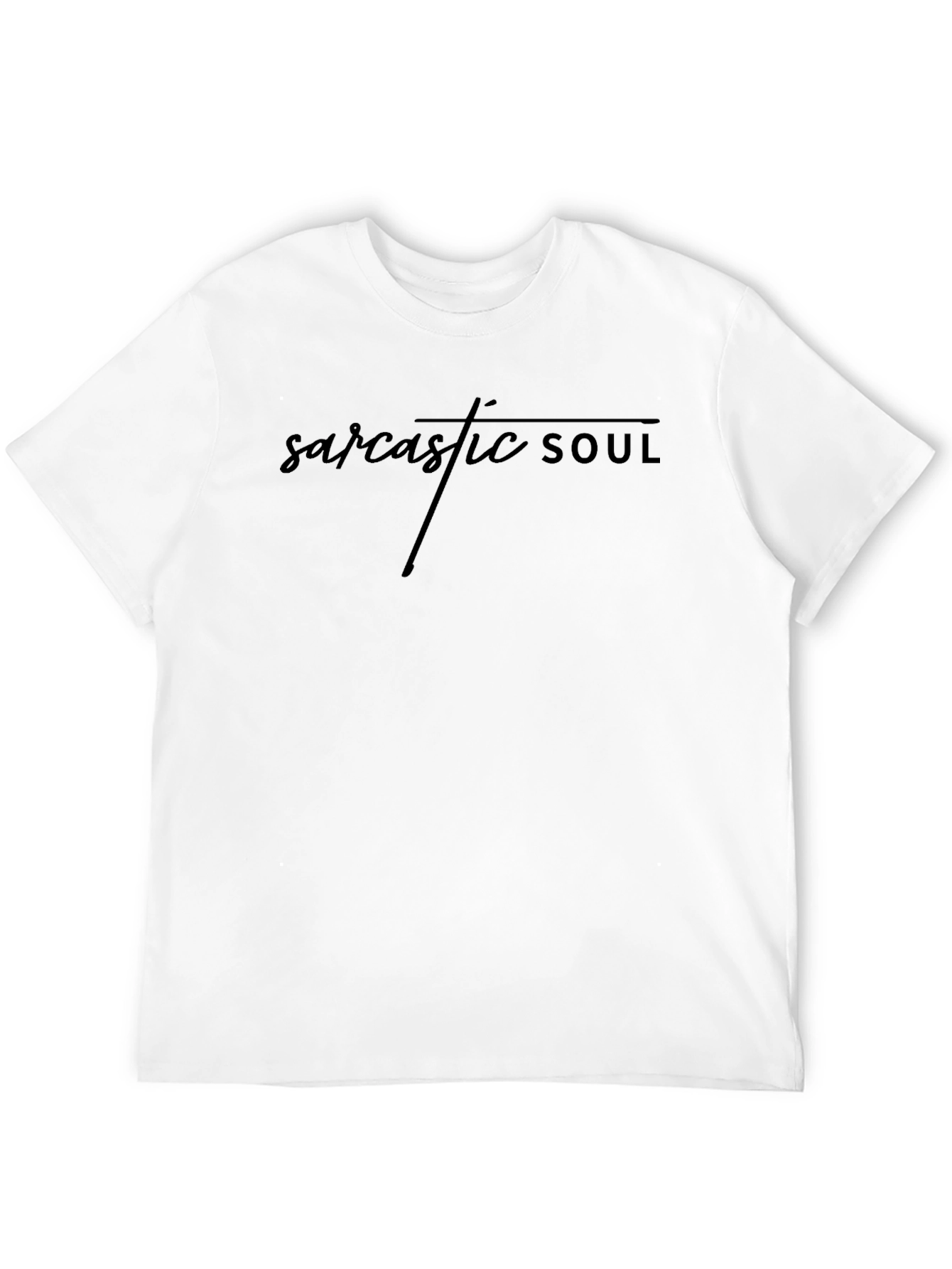 Sarcastic Soul Graphic Print Black T-Shirt