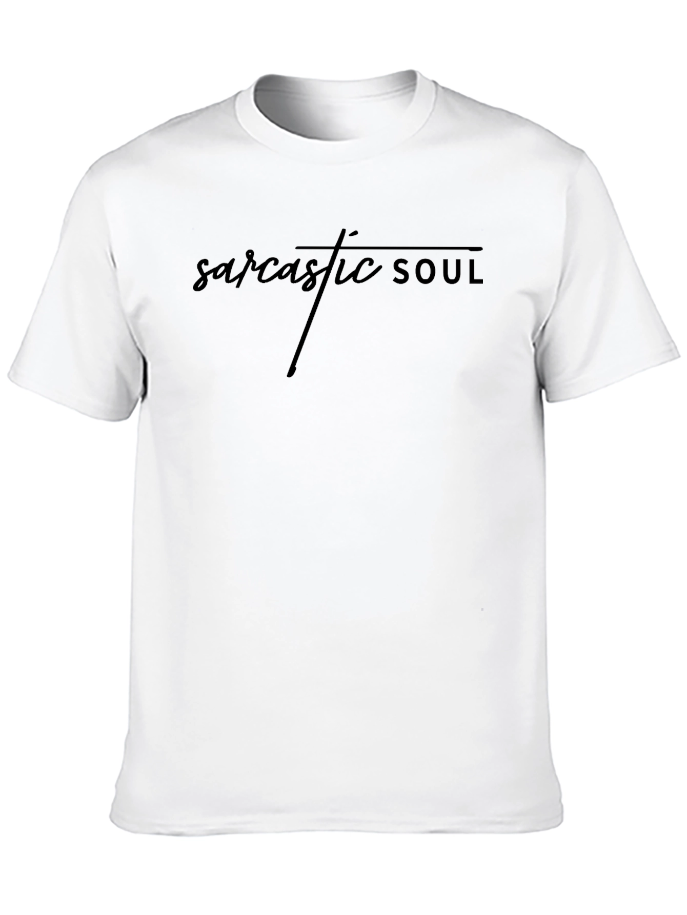 Sarcastic Soul Graphic Print Black T-Shirt
