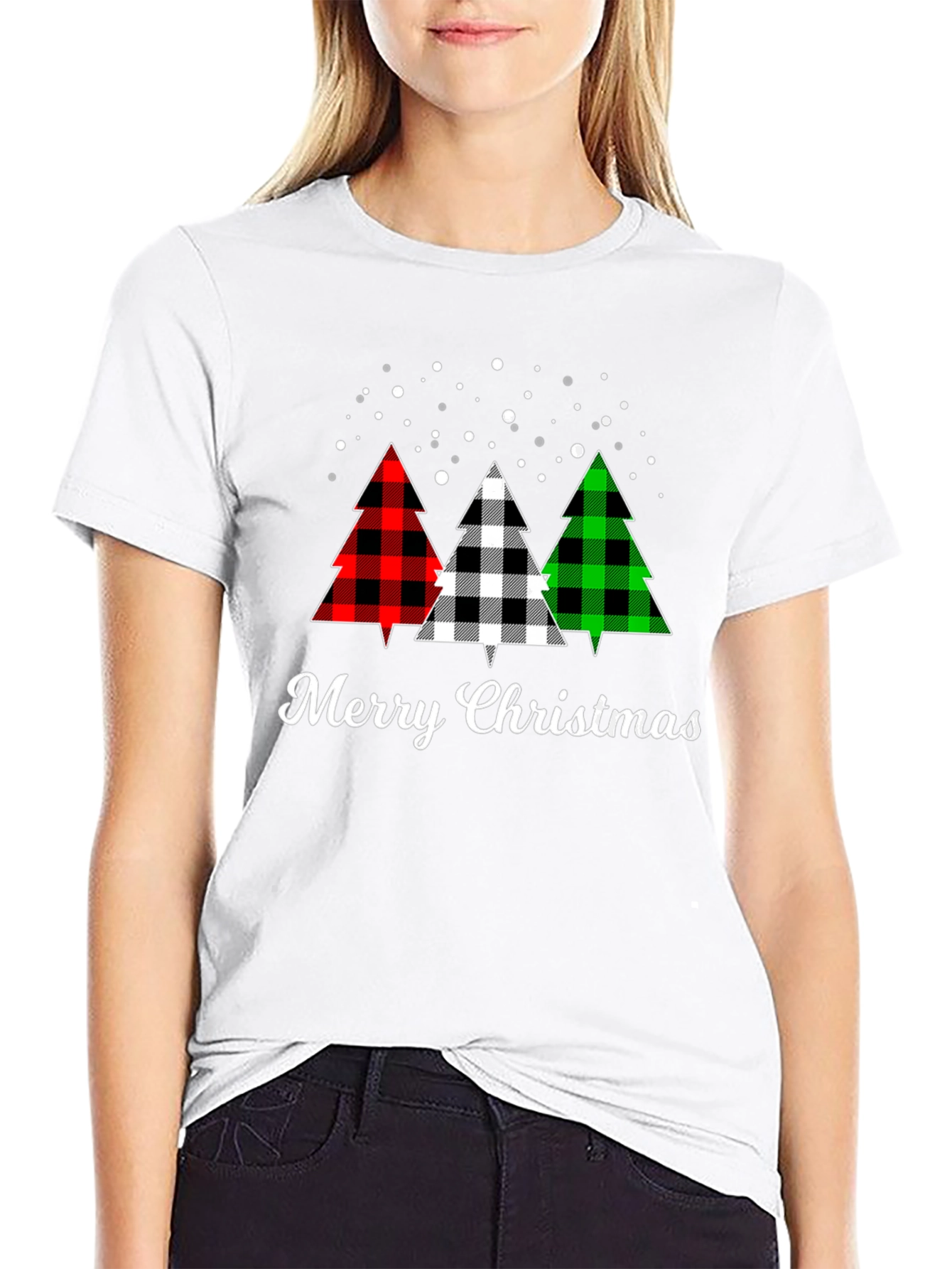 Merry Christmas Buffalo Plaid Tree T-Shirt