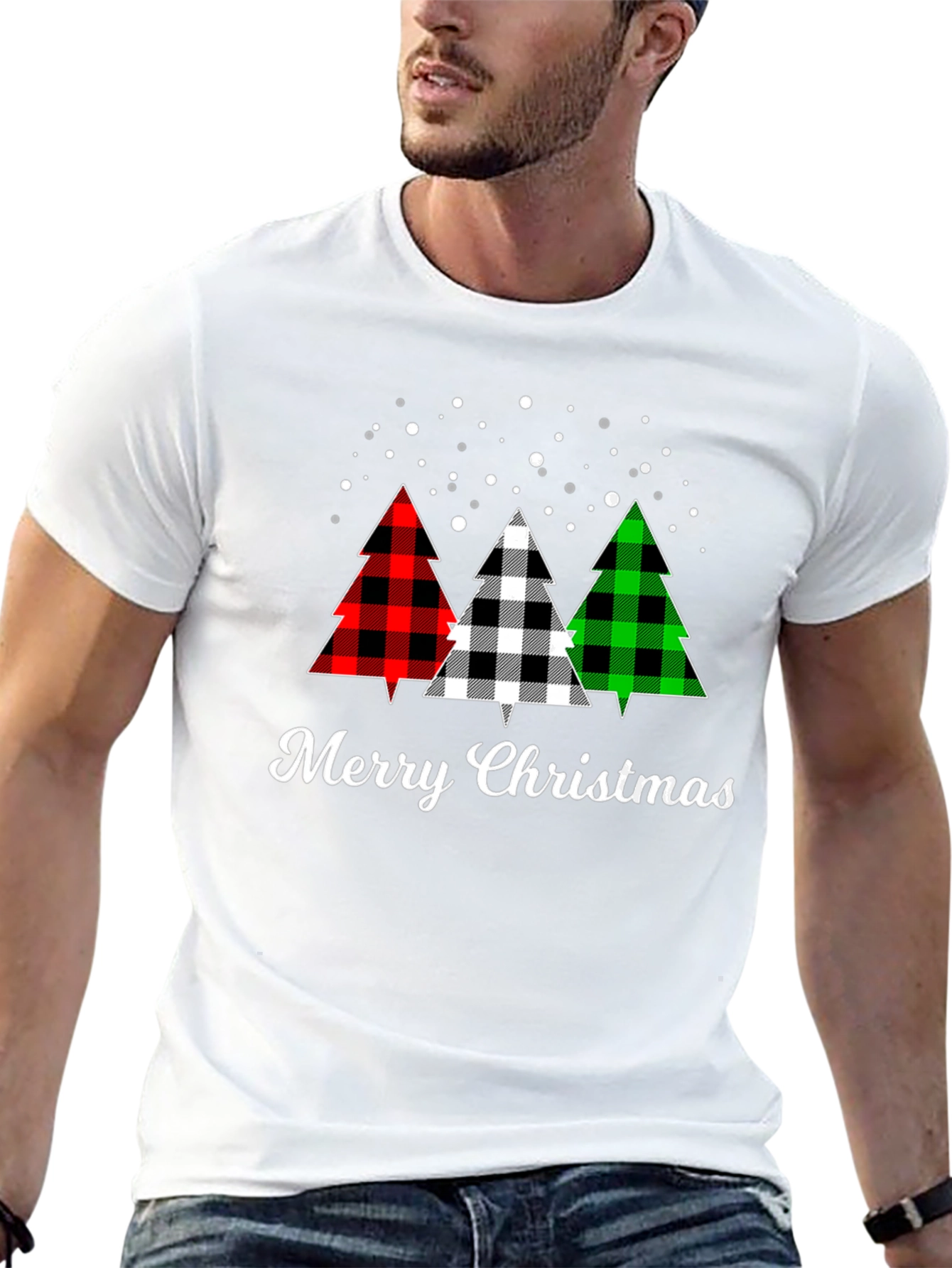Merry Christmas Buffalo Plaid Tree T-Shirt