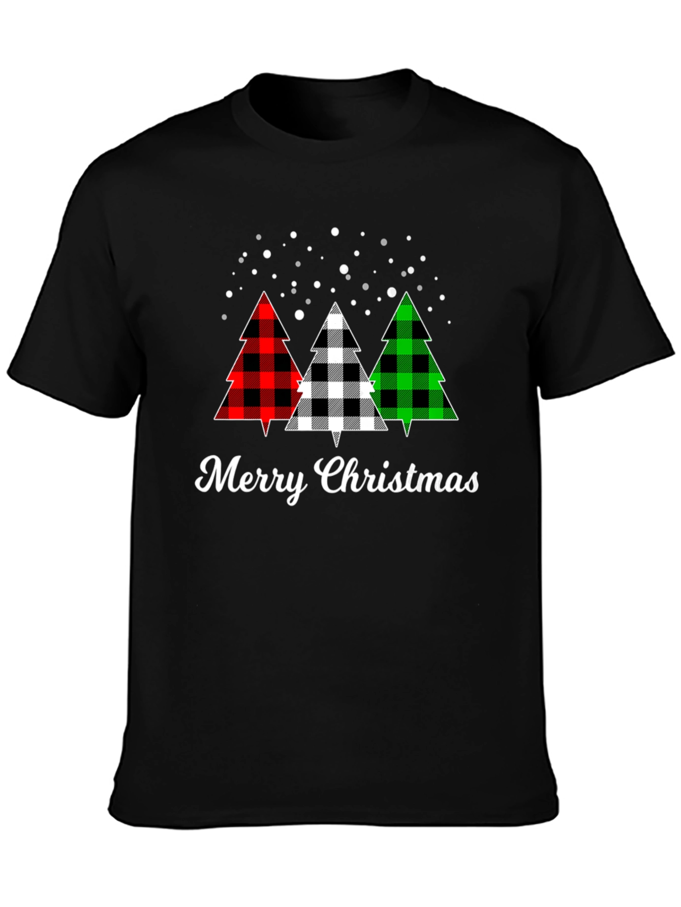 Merry Christmas Buffalo Plaid Tree T-Shirt