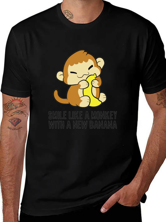 Monkey Banana T-Shirt Cute Cartoon Tee