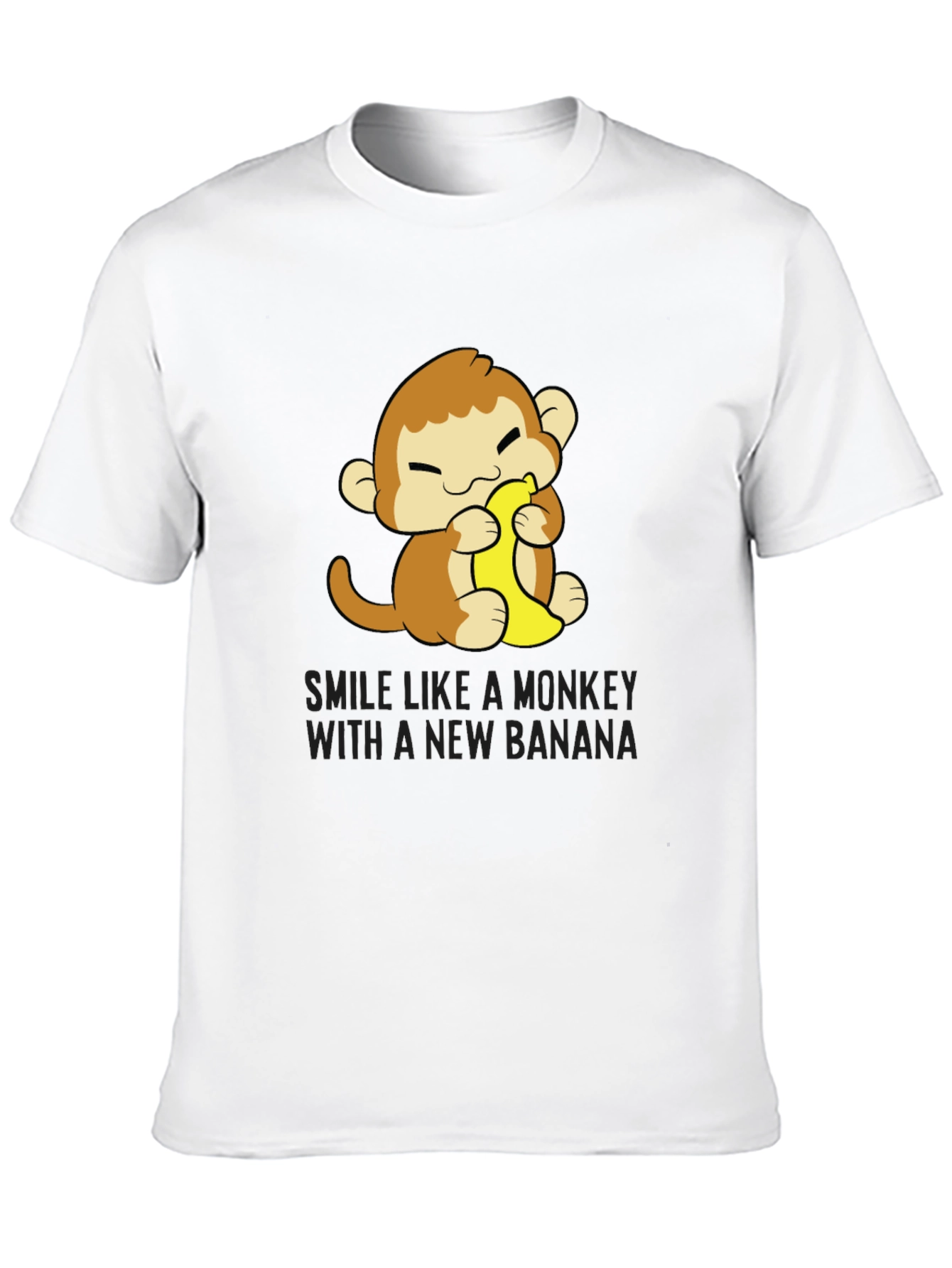 Monkey Banana T-Shirt Cute Cartoon Tee