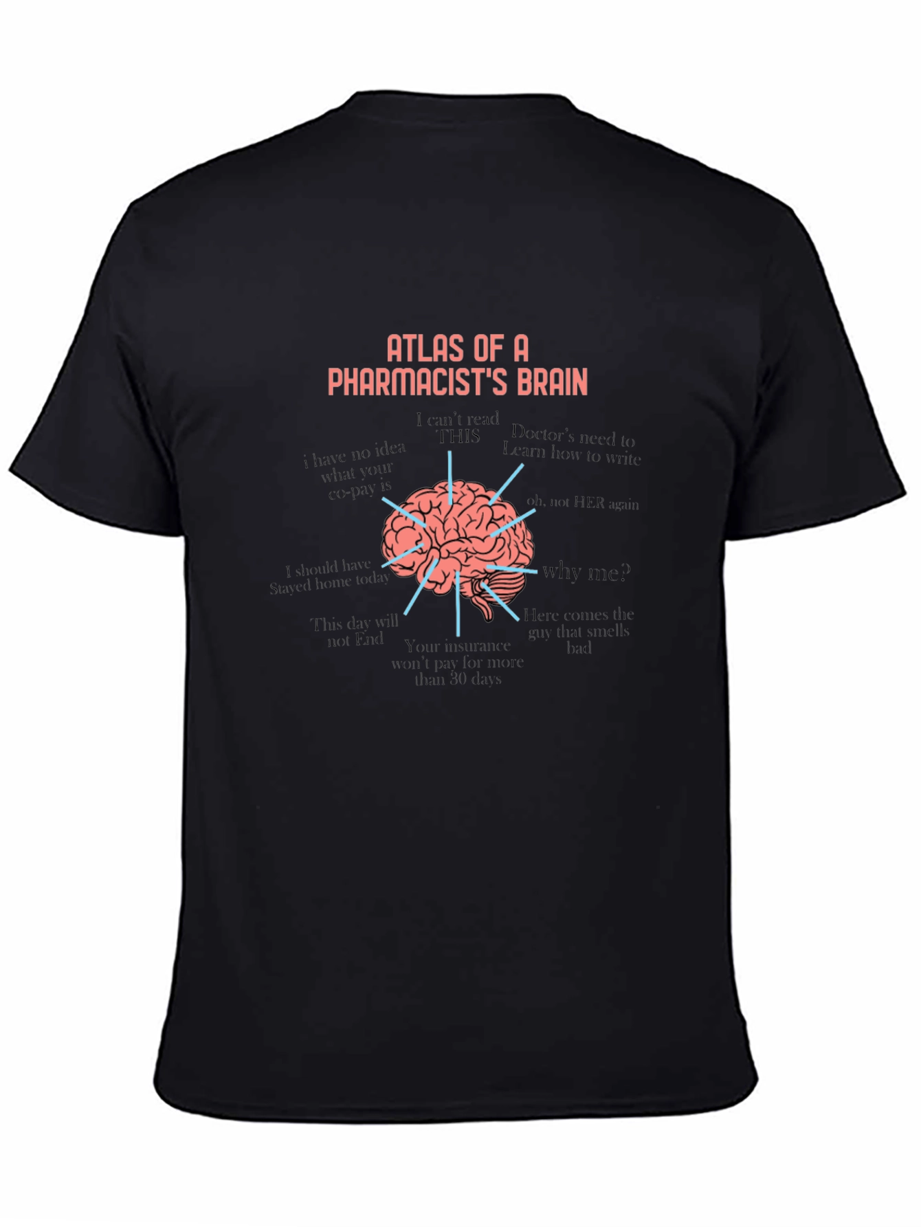 Pharmacist Brain Atlas T-Shirt