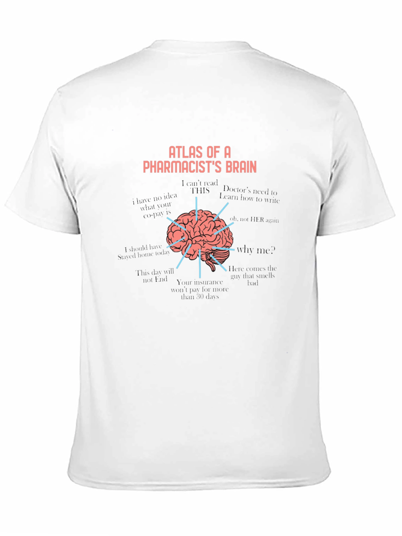 Pharmacist Brain Atlas T-Shirt