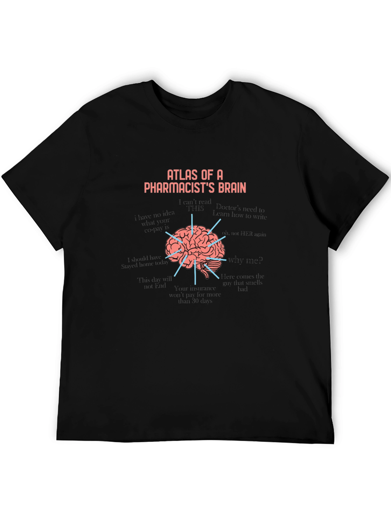 Pharmacist Brain Atlas T-Shirt
