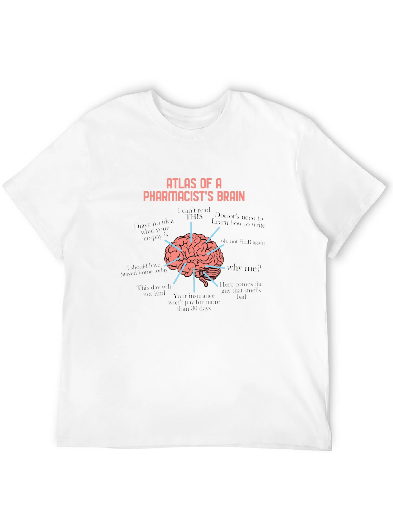 Pharmacist Brain Atlas T-Shirt