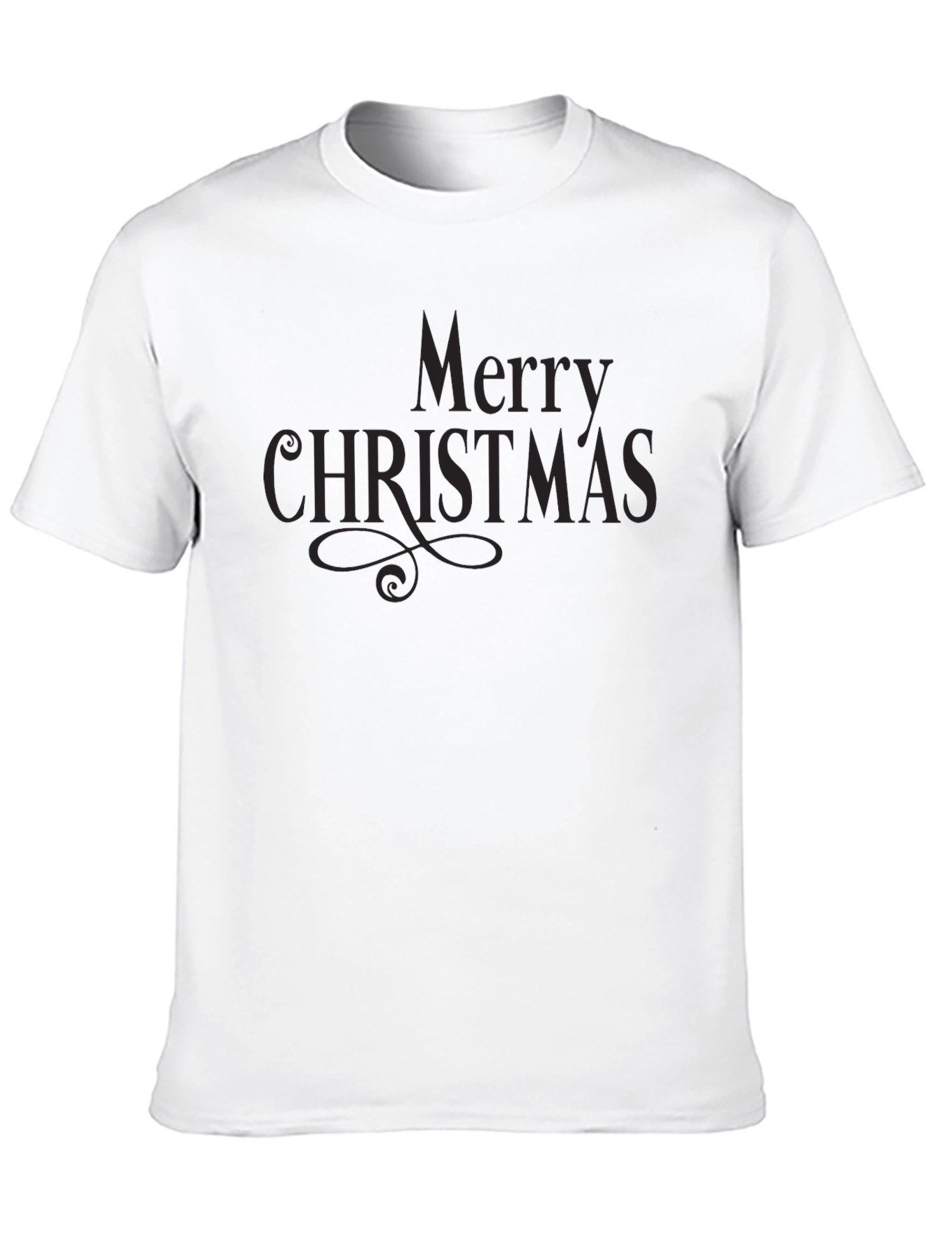 Merry Christmas Black T-Shirt Holiday Festive Season