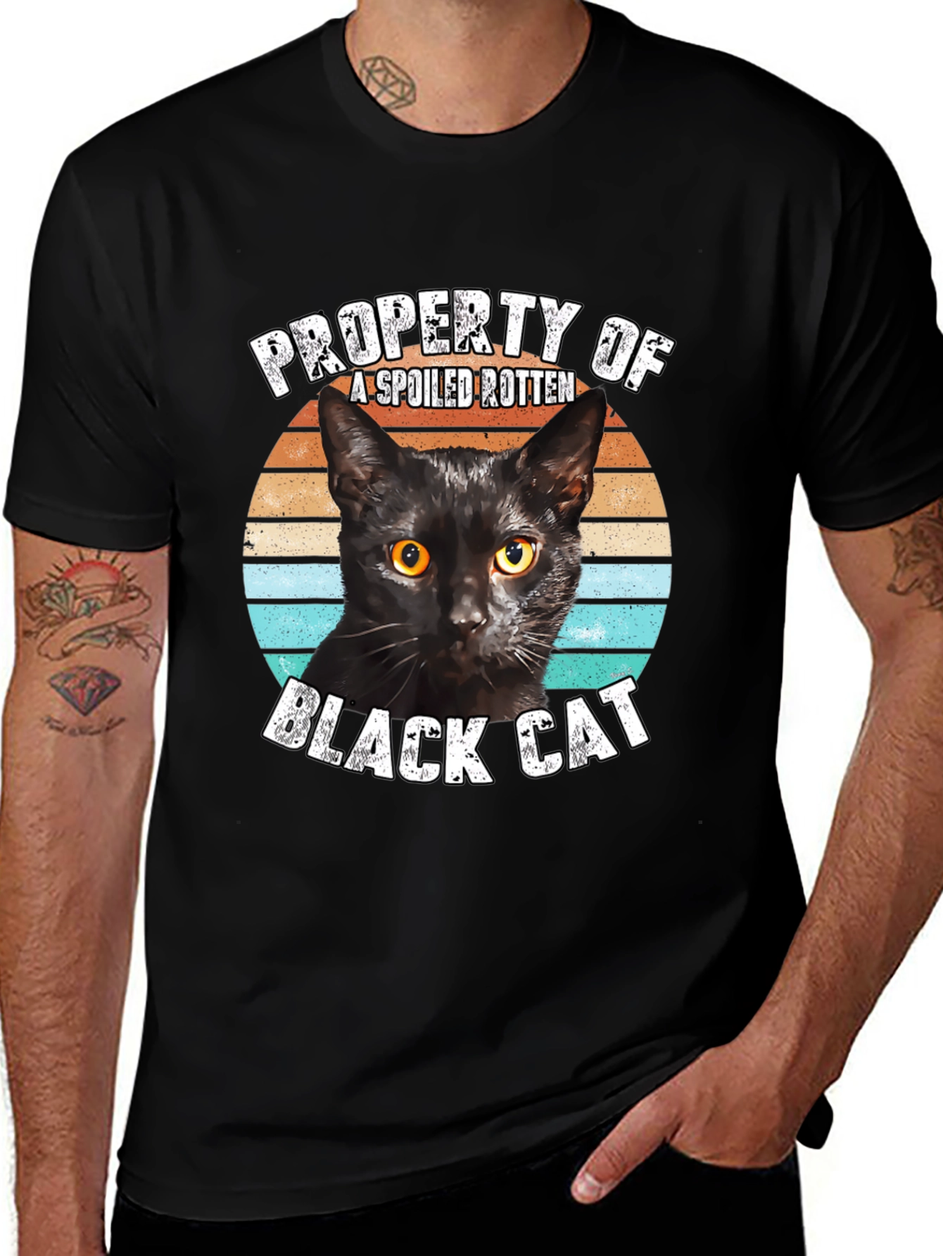 Property of a Spoiled Rotten Black Cat Graphic Tee