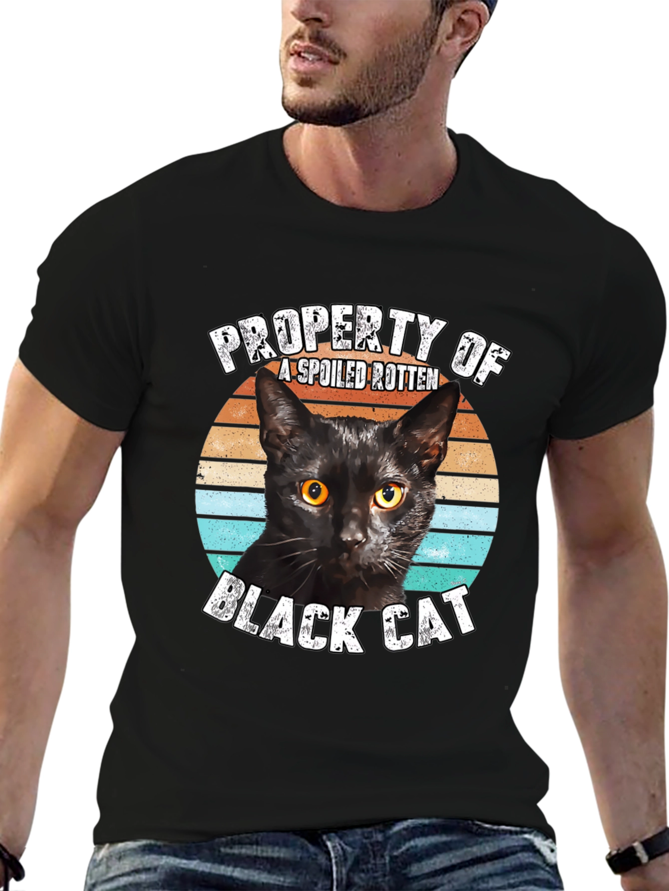 Property of a Spoiled Rotten Black Cat Graphic Tee
