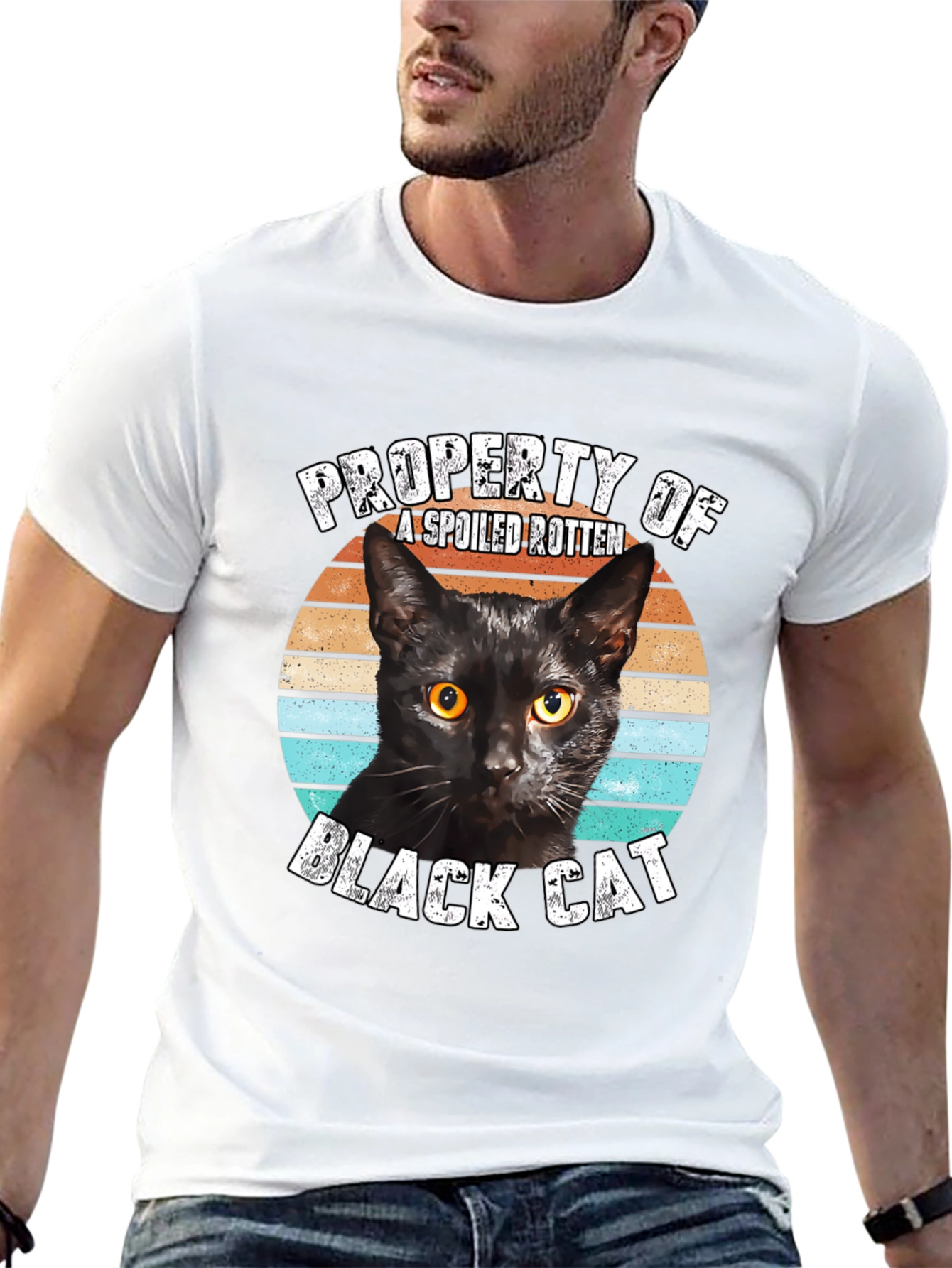 Property of a Spoiled Rotten Black Cat Graphic Tee