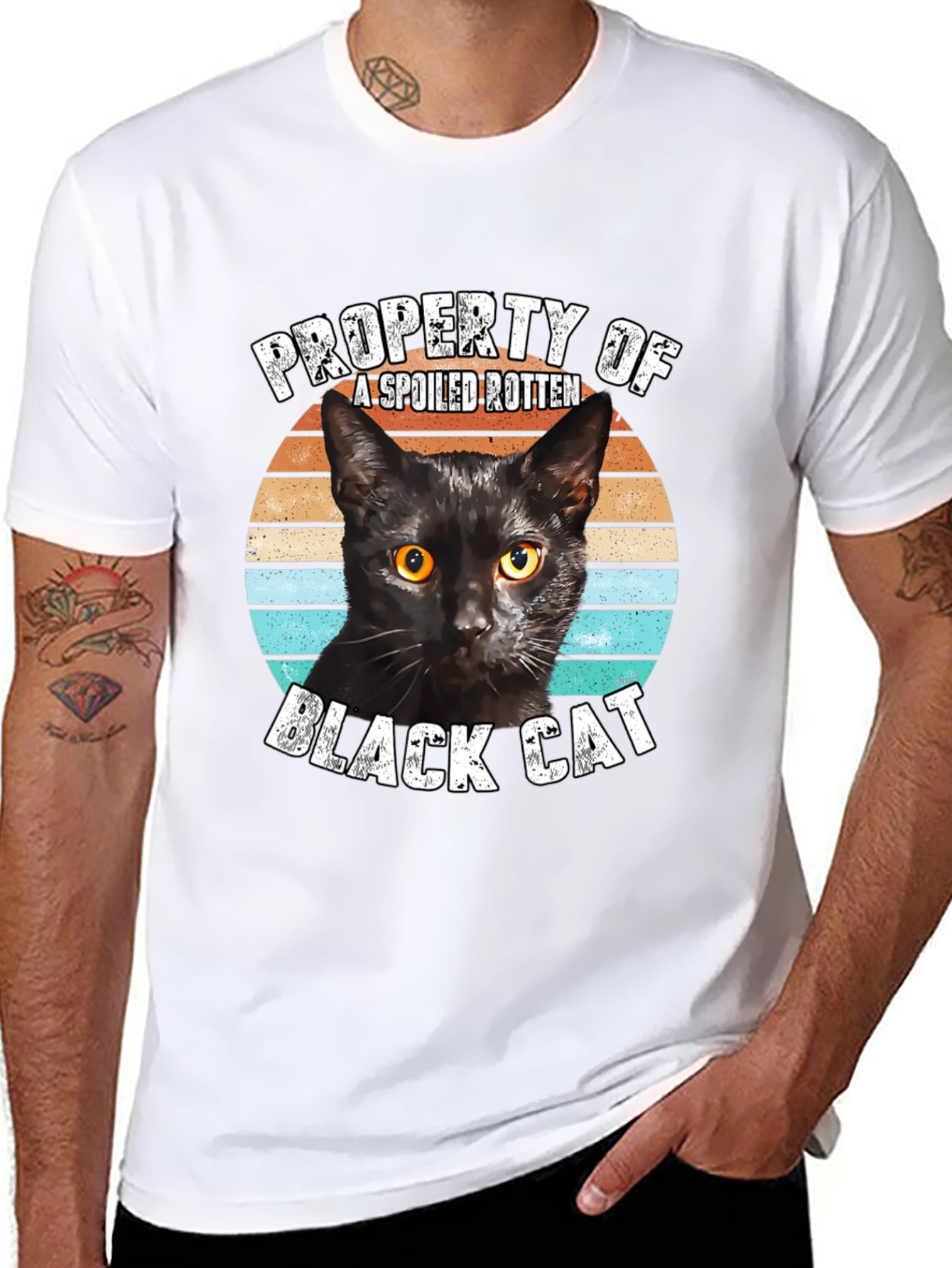 Property of a Spoiled Rotten Black Cat Graphic Tee