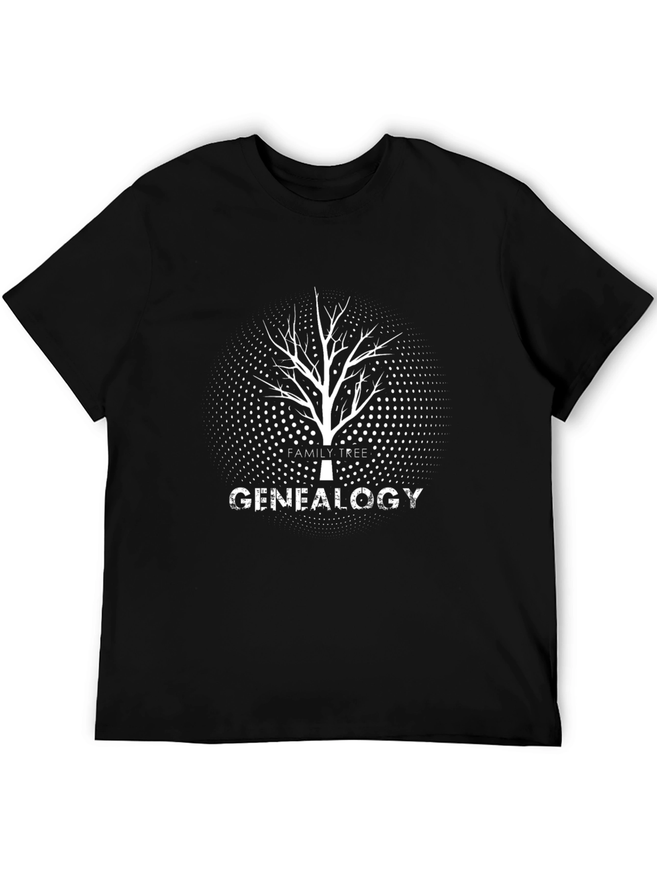 Genealogy Family Tree T-Shirt - Black