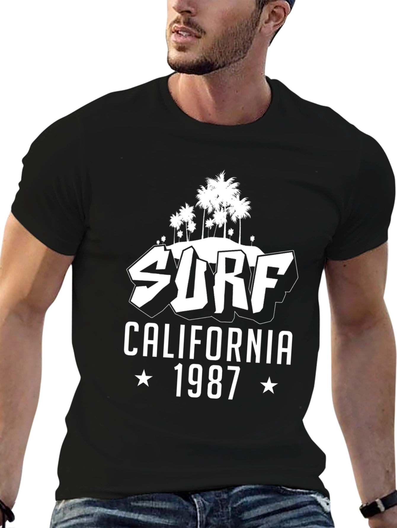 Surf California 1987 Black T-Shirt