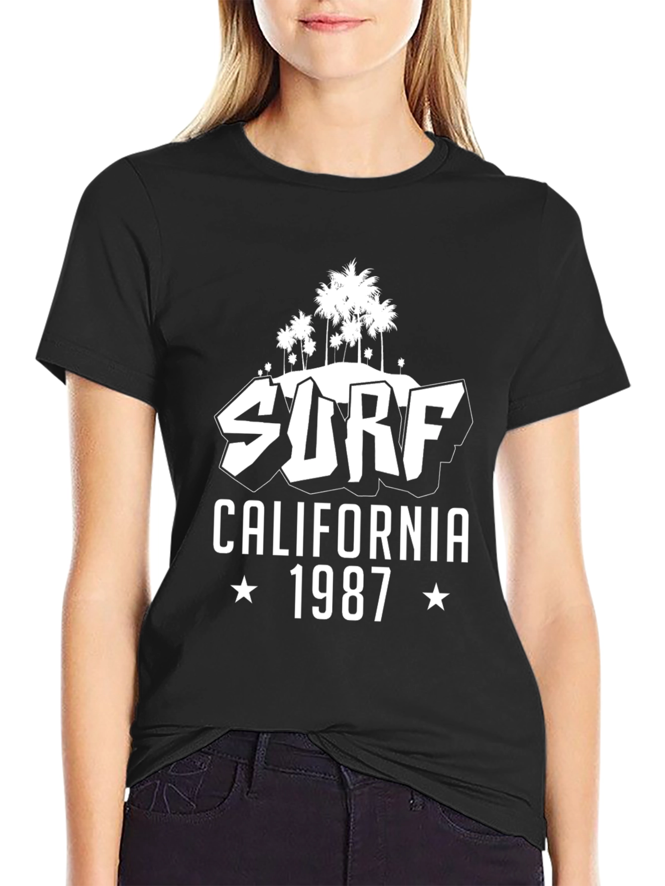 Surf California 1987 Black T-Shirt