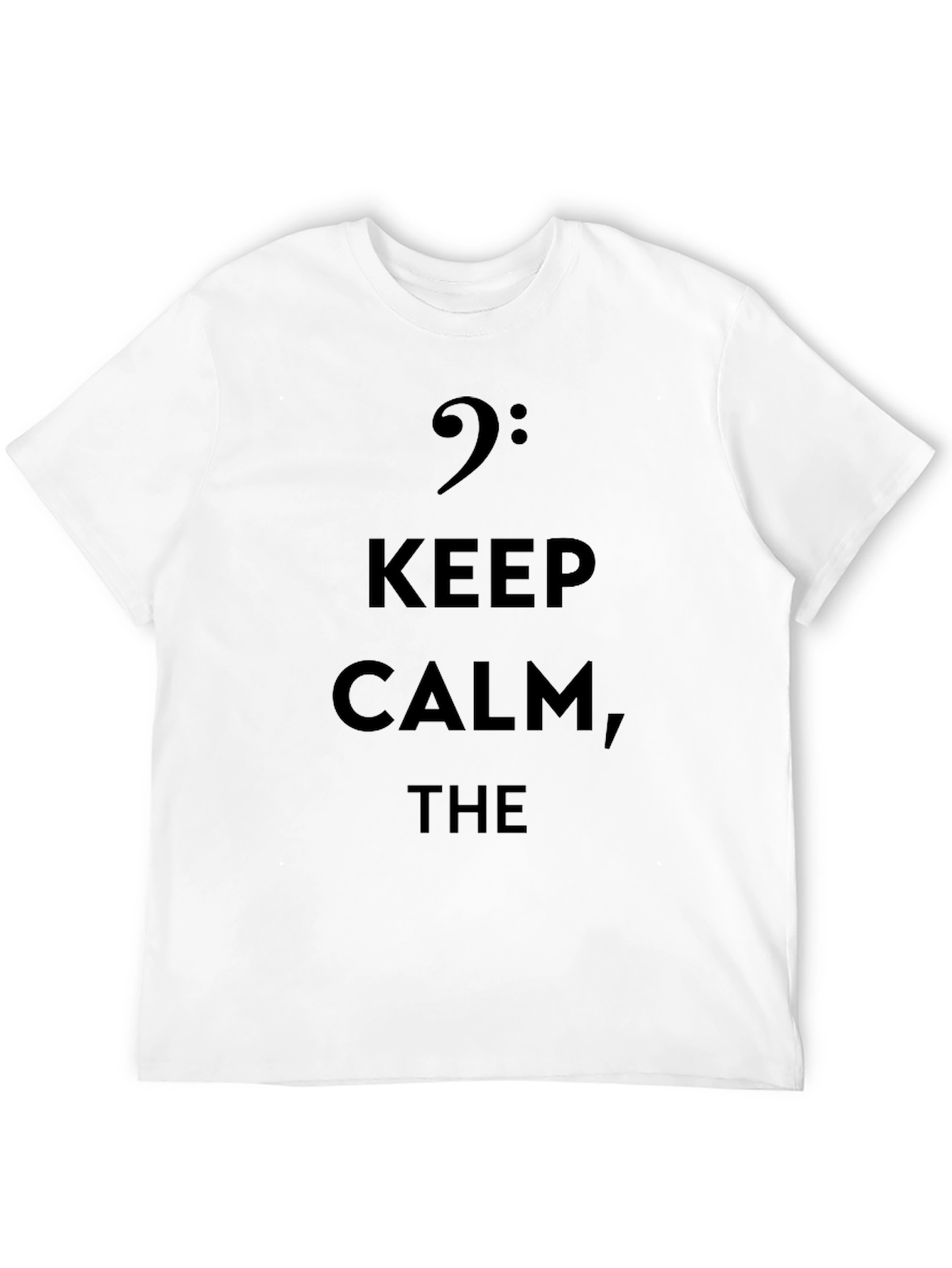 Keep Calm Bass Clef Black T-Shirt