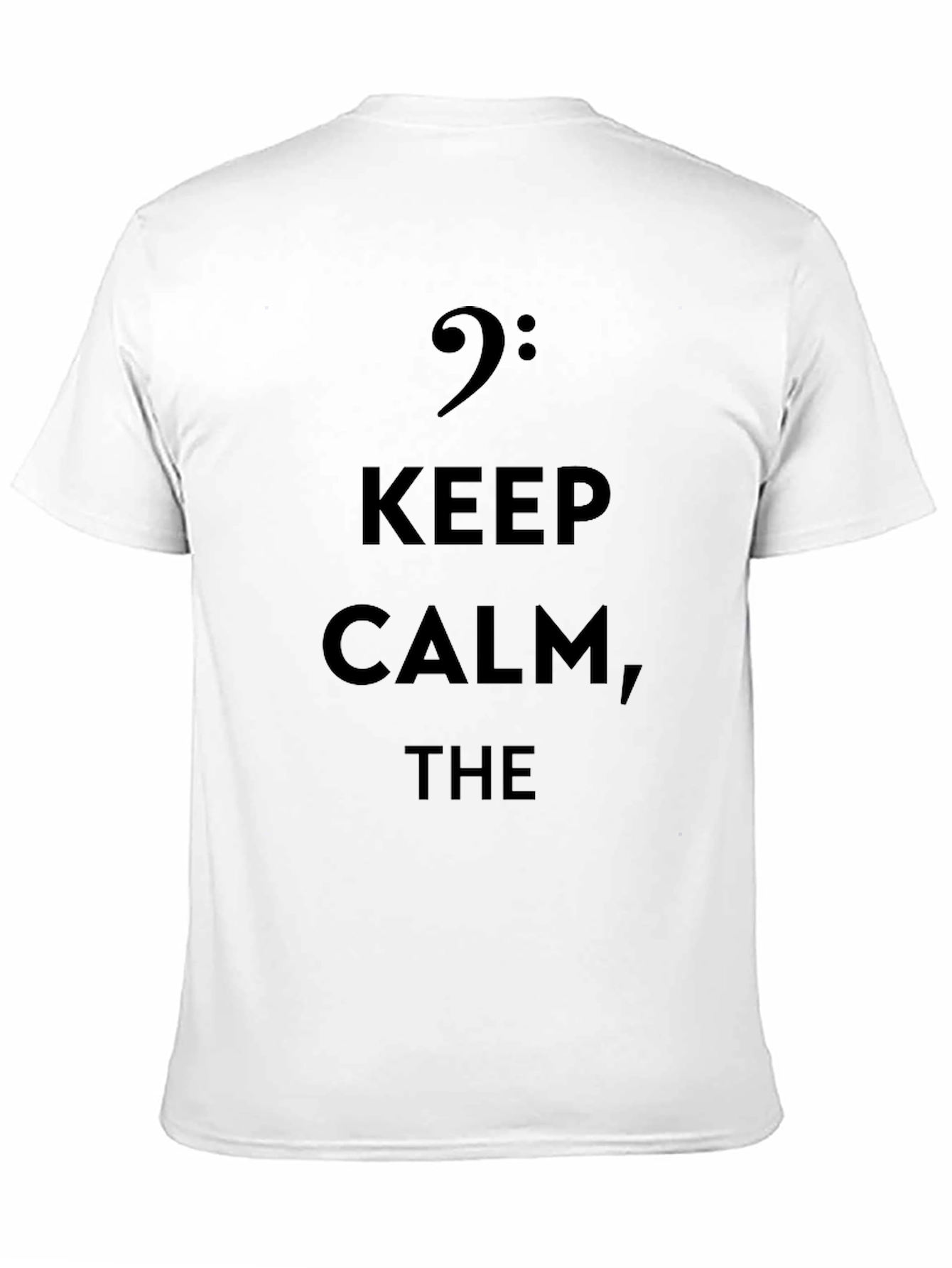Keep Calm Bass Clef Black T-Shirt
