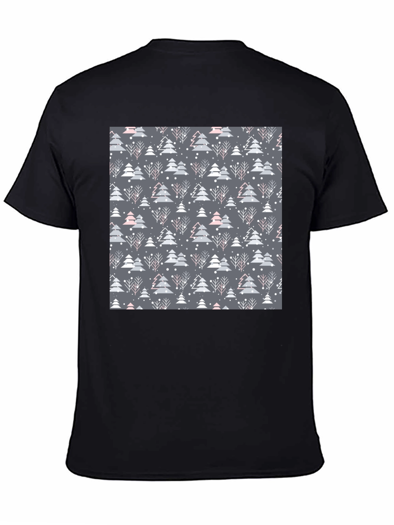 Festive Christmas Tree Pattern T-Shirt