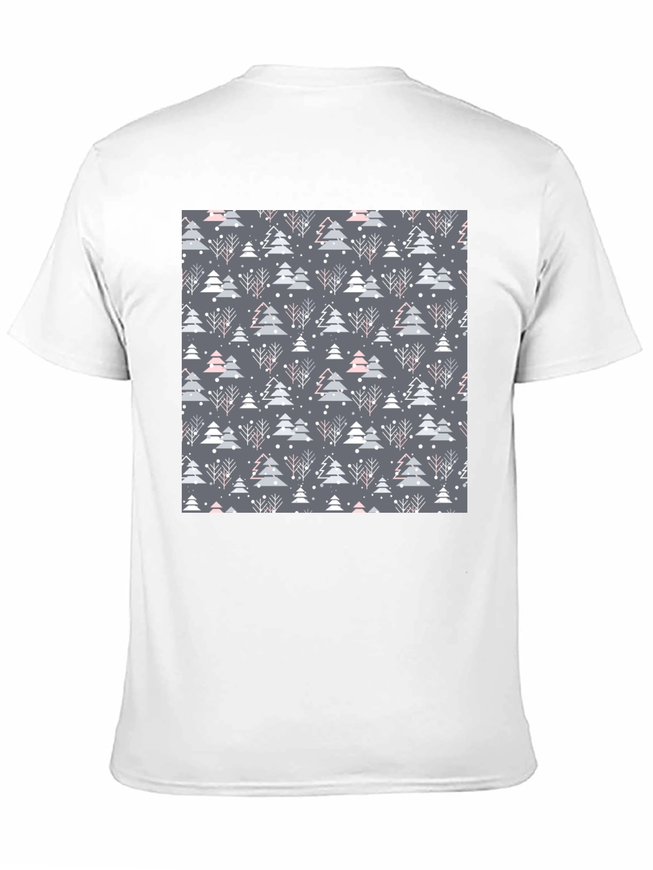 Festive Christmas Tree Pattern T-Shirt